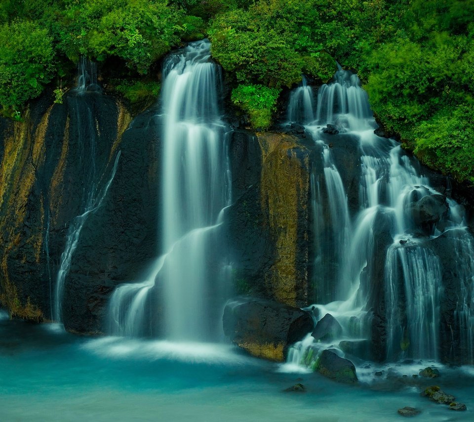 Обои водопад, поток, waterfall, stream разрешение 3840x2160 Загрузить