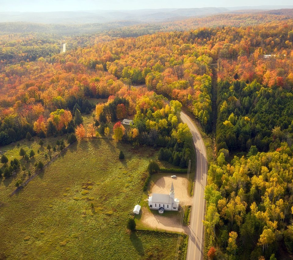 Обои лес, храм, осень, forest, temple, autumn разрешение 2048x1300 Загрузить