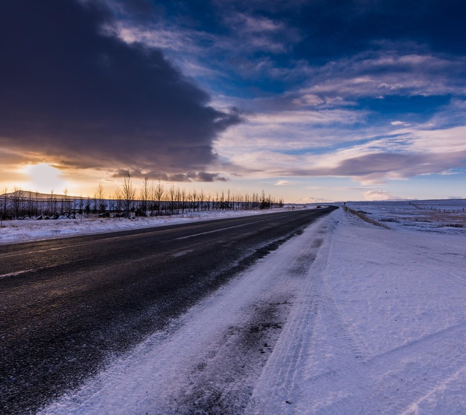 Обои дорога, зима, road, winter разрешение 6000x4000 Загрузить