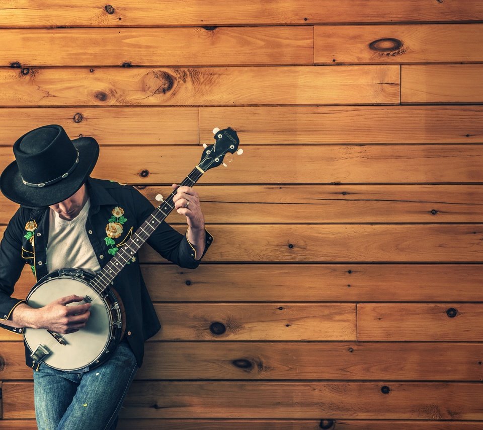Обои музыка, человек, инструмент, джинсы, шляпа, банджо, music, people, tool, jeans, hat, banjo разрешение 6000x4000 Загрузить