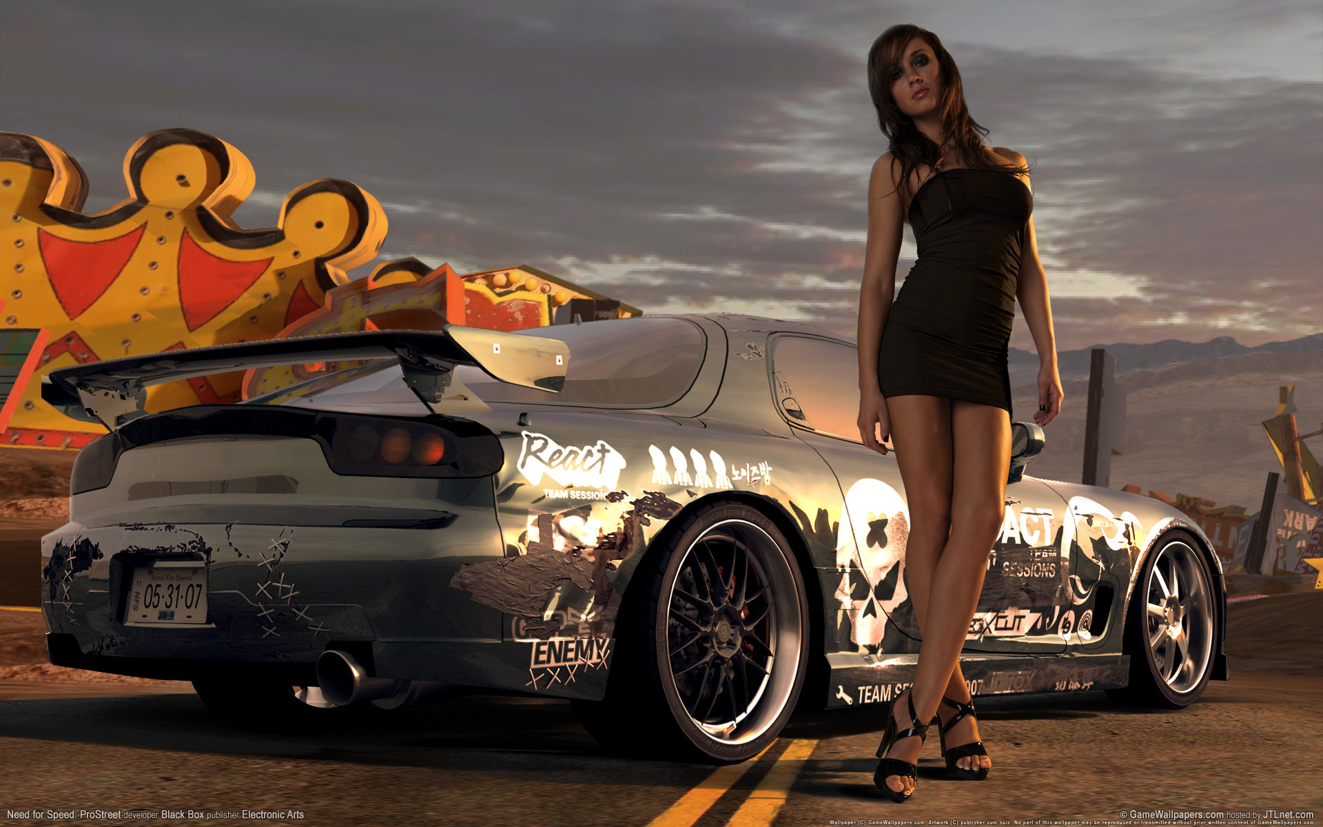 Обои девушка, prostreet, жажда скорости, girl, need for speed разрешение 1920x1200 Загрузить