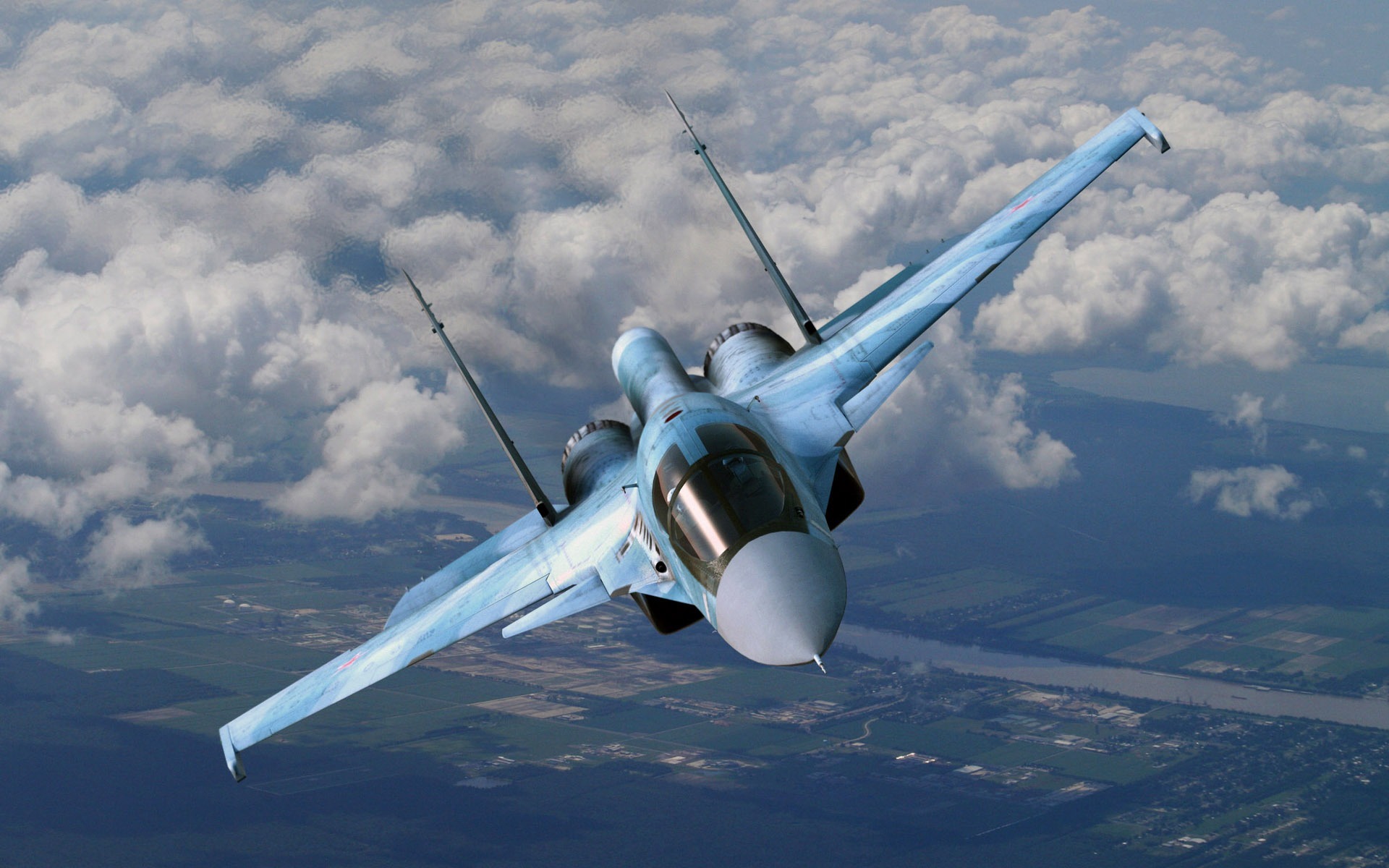 Обои небо, истребитель су-34, фронтовой бомбардировщик, the sky, the su-34, bomber разрешение 1920x1200 Загрузить