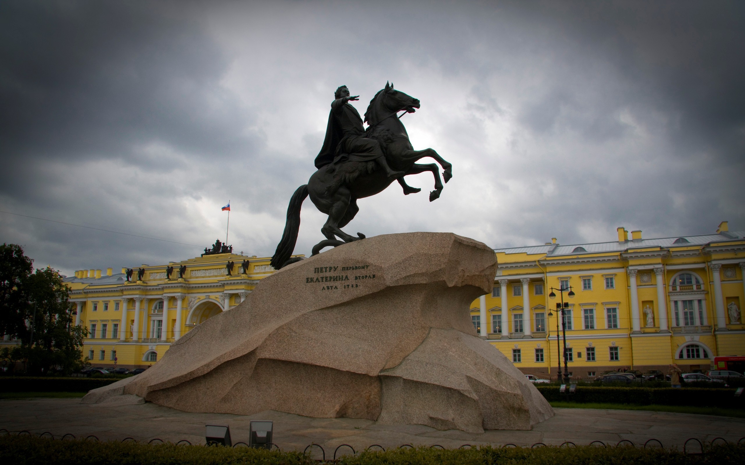 Обои санкт-петербург, питер, памятник, петр, медный всадник, saint petersburg, peter, monument, the bronze horseman разрешение 2560x1600 Загрузить