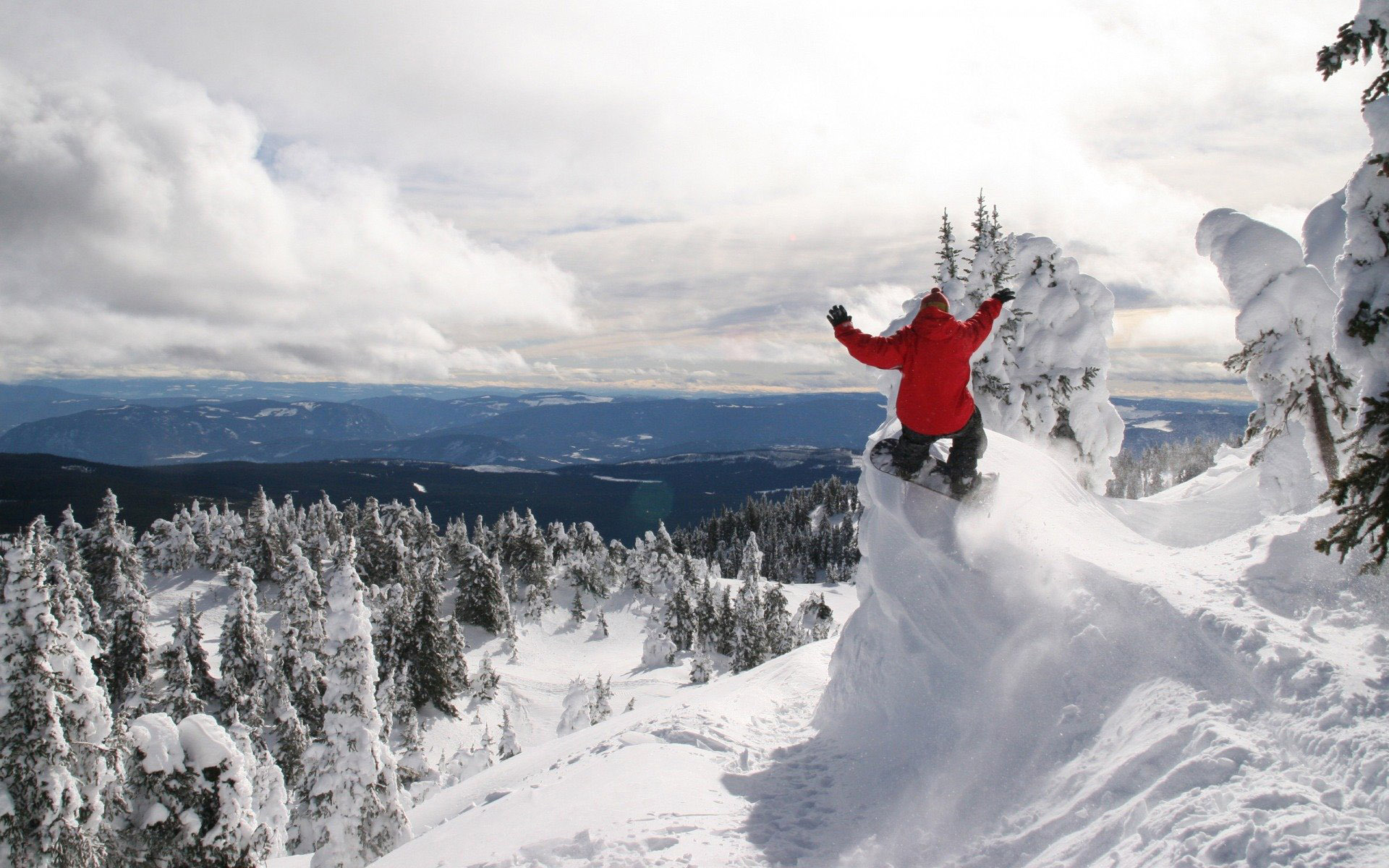 Обои горы, лес, зима, сноуборд, mountains, forest, winter, snowboard разрешение 1920x1200 Загрузить