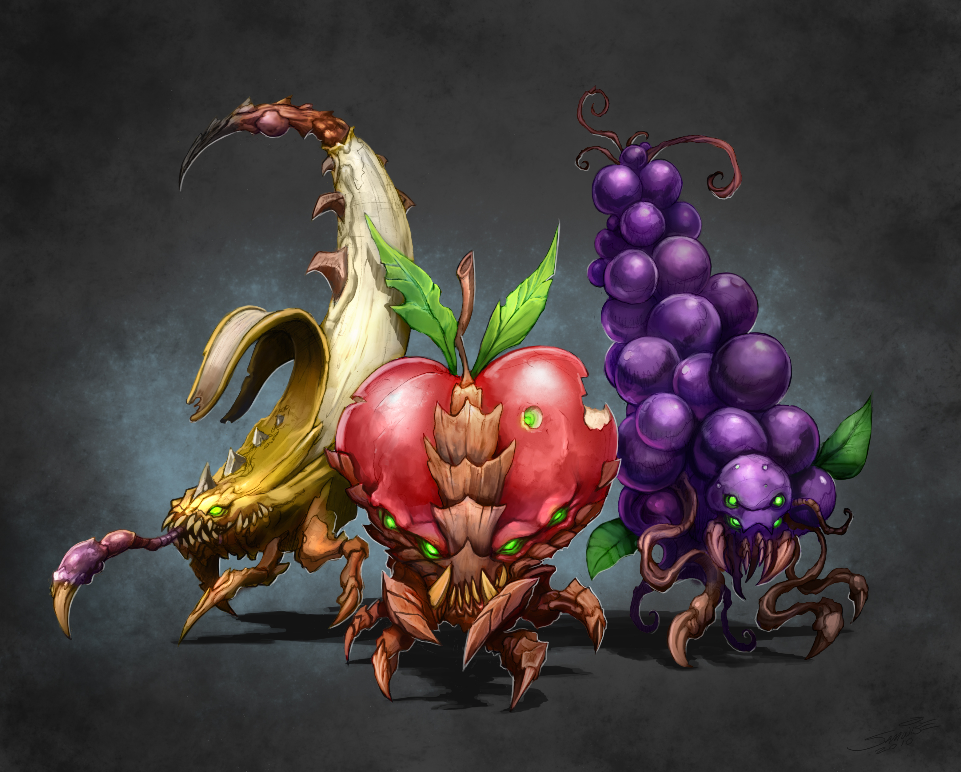 Обои фрукты, starcraft2, зерг, fruit-dealer, fruit, zerg разрешение 3124x2512 Загрузить