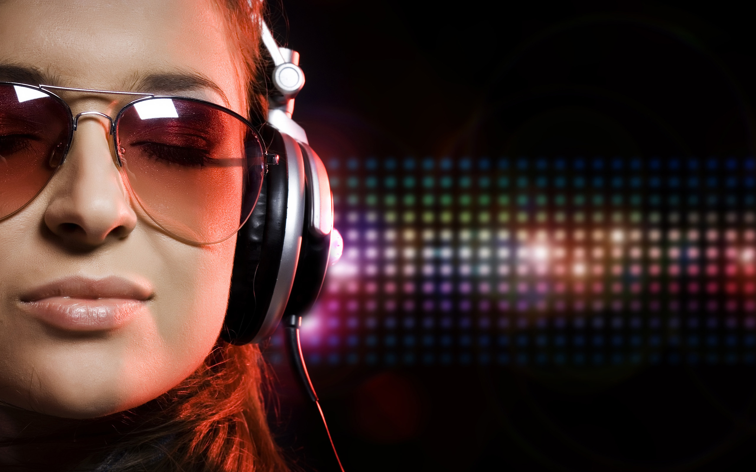 Обои музыка, очки, наушники, music, glasses, headphones разрешение 2560x1600 Загрузить