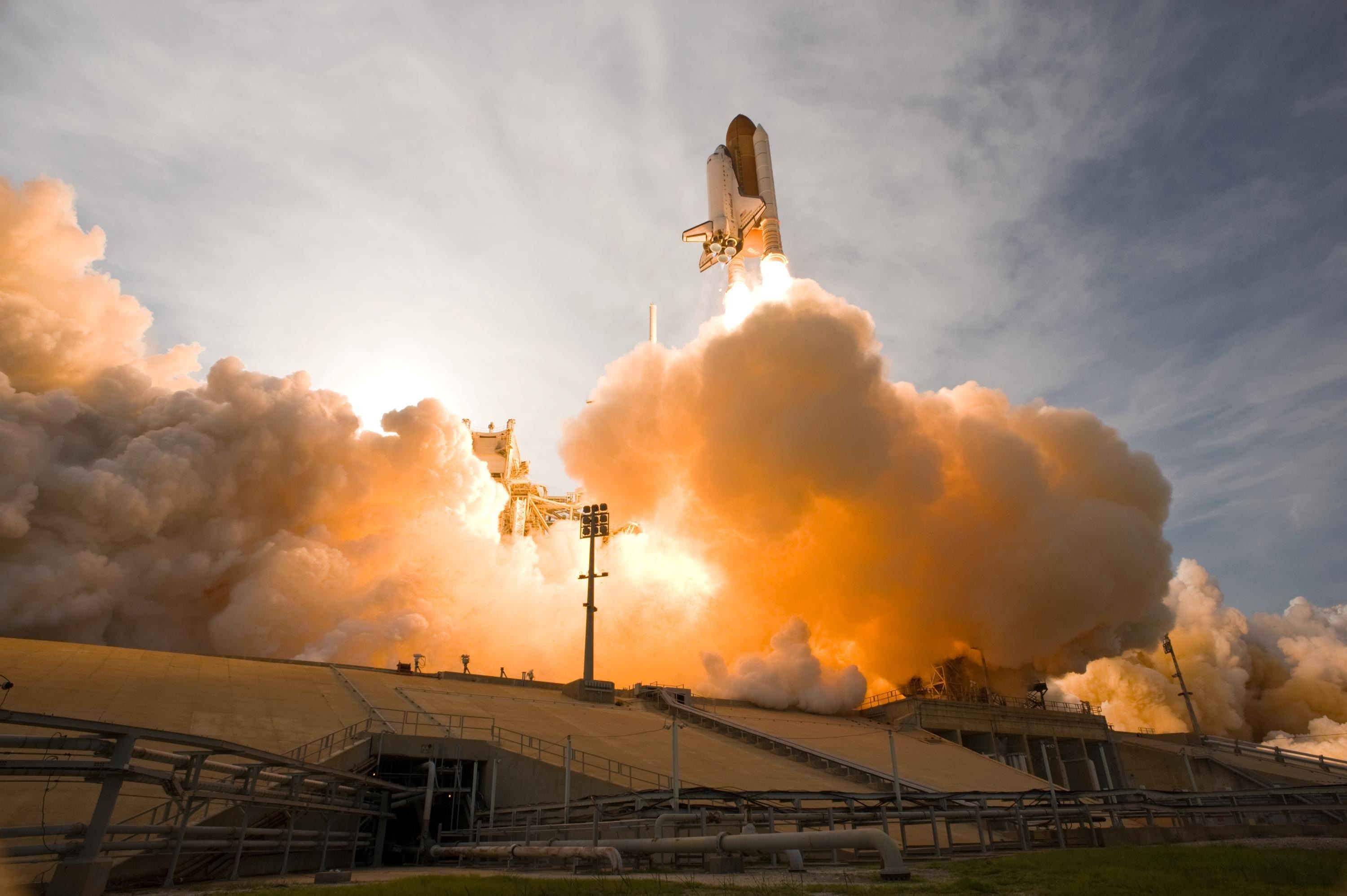 Обои космос, обои, сша, взлёт космического шатла, space, wallpaper, usa, take off the space shuttle разрешение 3000x1996 Загрузить