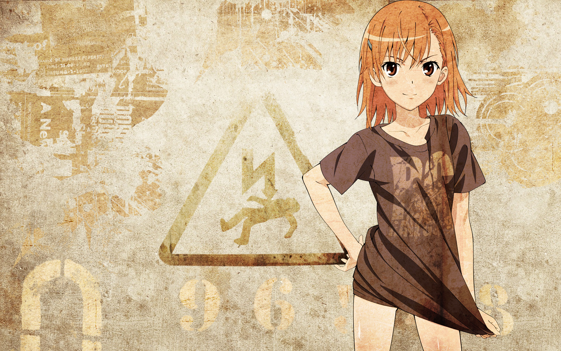 Обои знак, misaka mikoto, to aru kagaku no railgun, sign разрешение 1920x1200 Загрузить