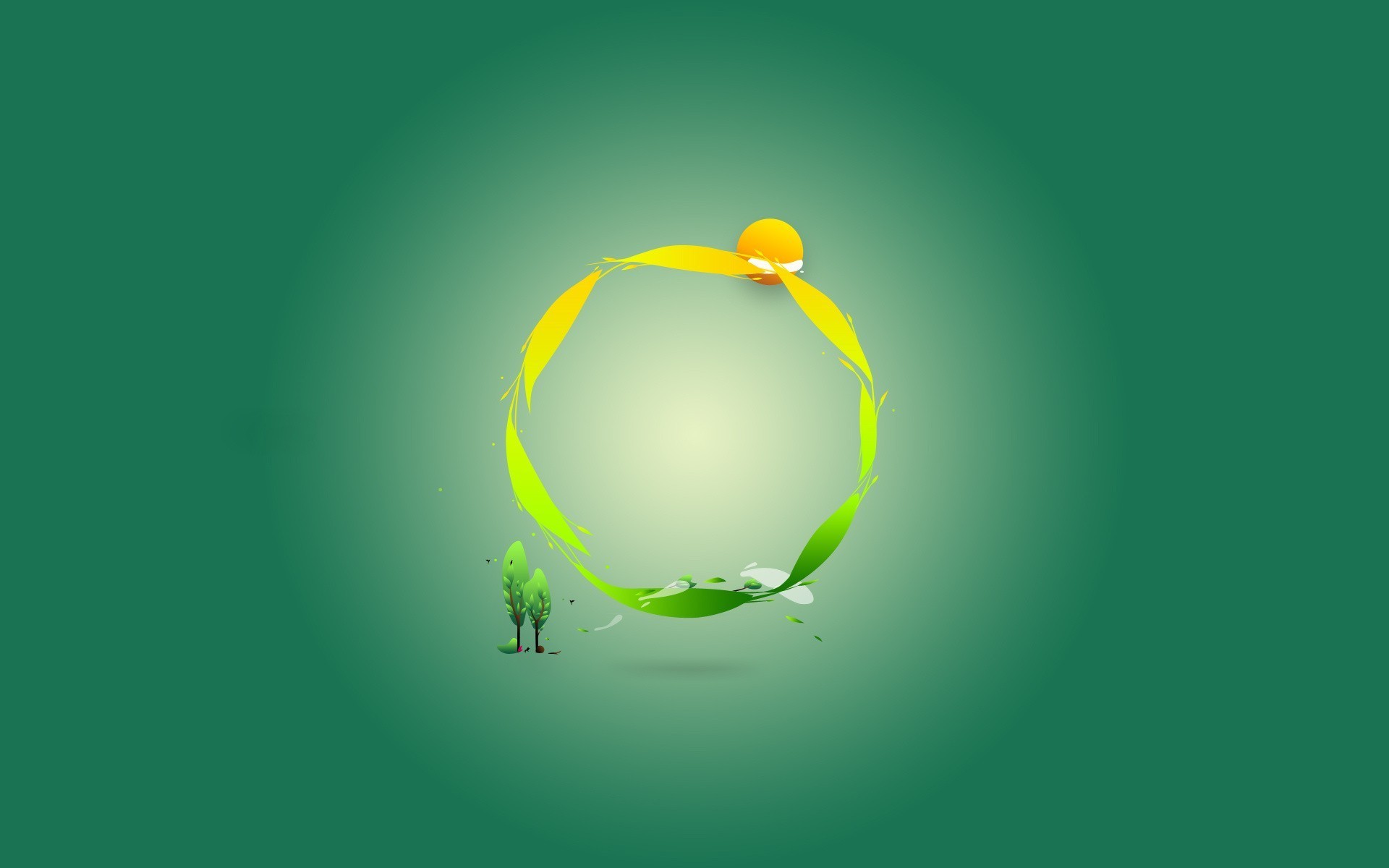Обои зелёный, минимализм, круг, green, minimalism, round разрешение 1920x1200 Загрузить