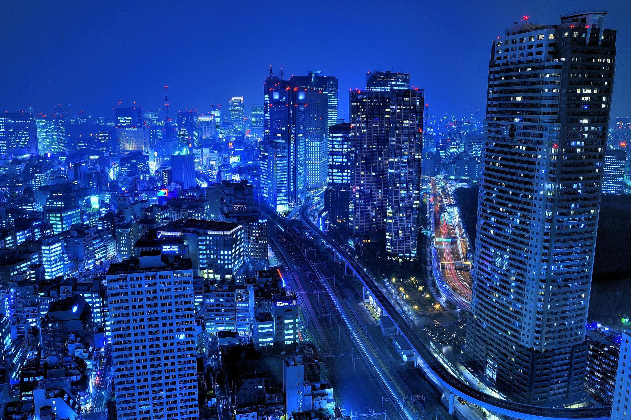 Токио мост вечер огни бесплатно