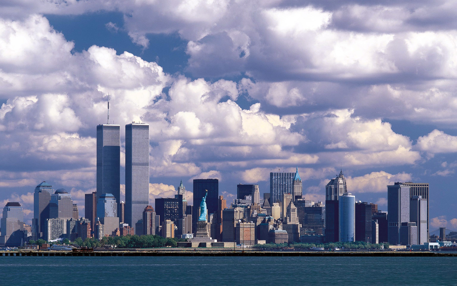 страны архитектура Нью-Йорк США море небо облака бесплатно