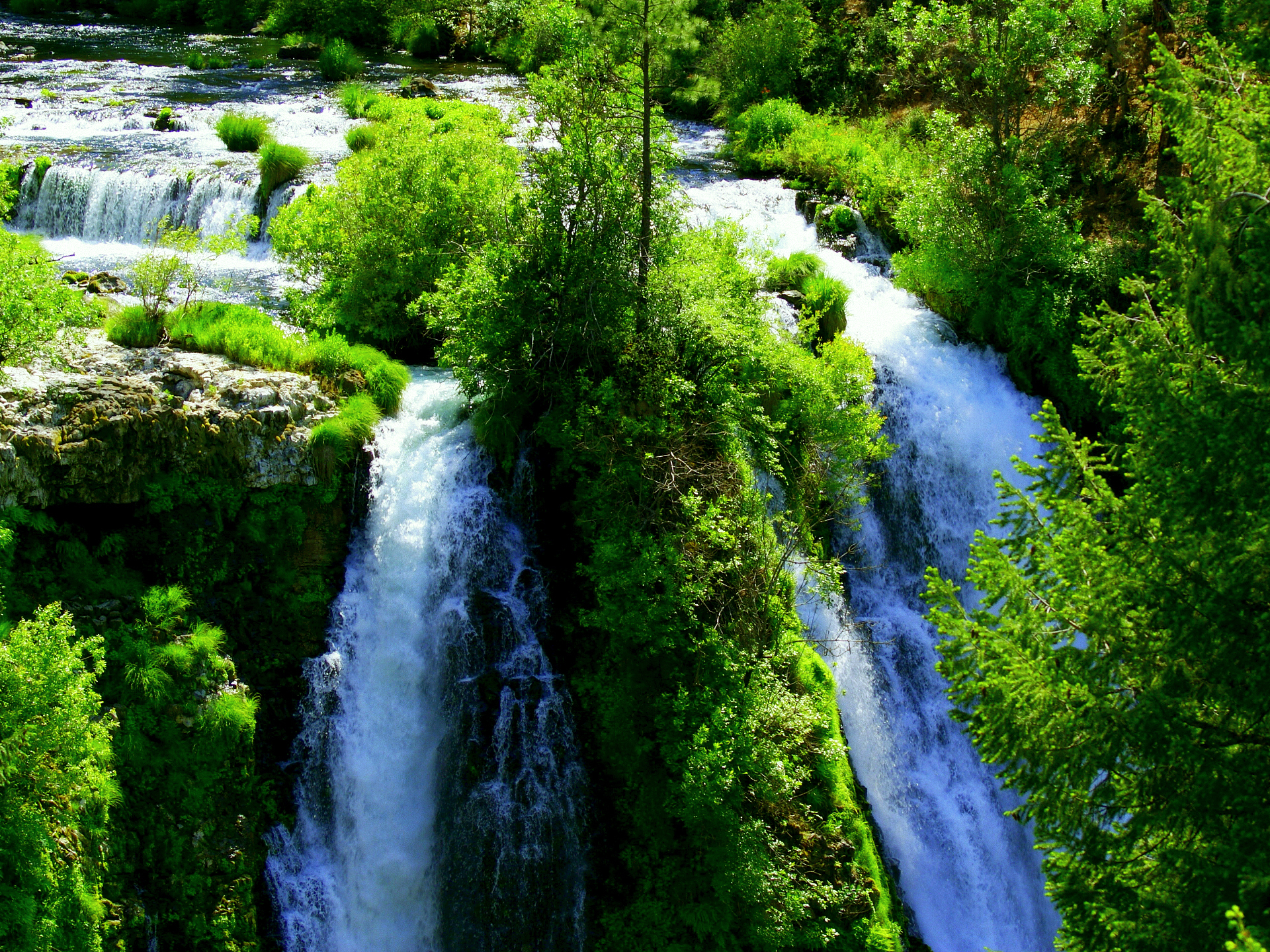 природа водопад деревья загрузить