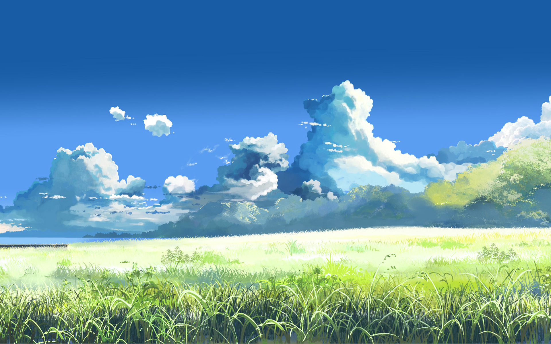 Скачать обои лето, макото синкай, за облаками, summer, makoto xingkai  разрешение 960x854 #14325