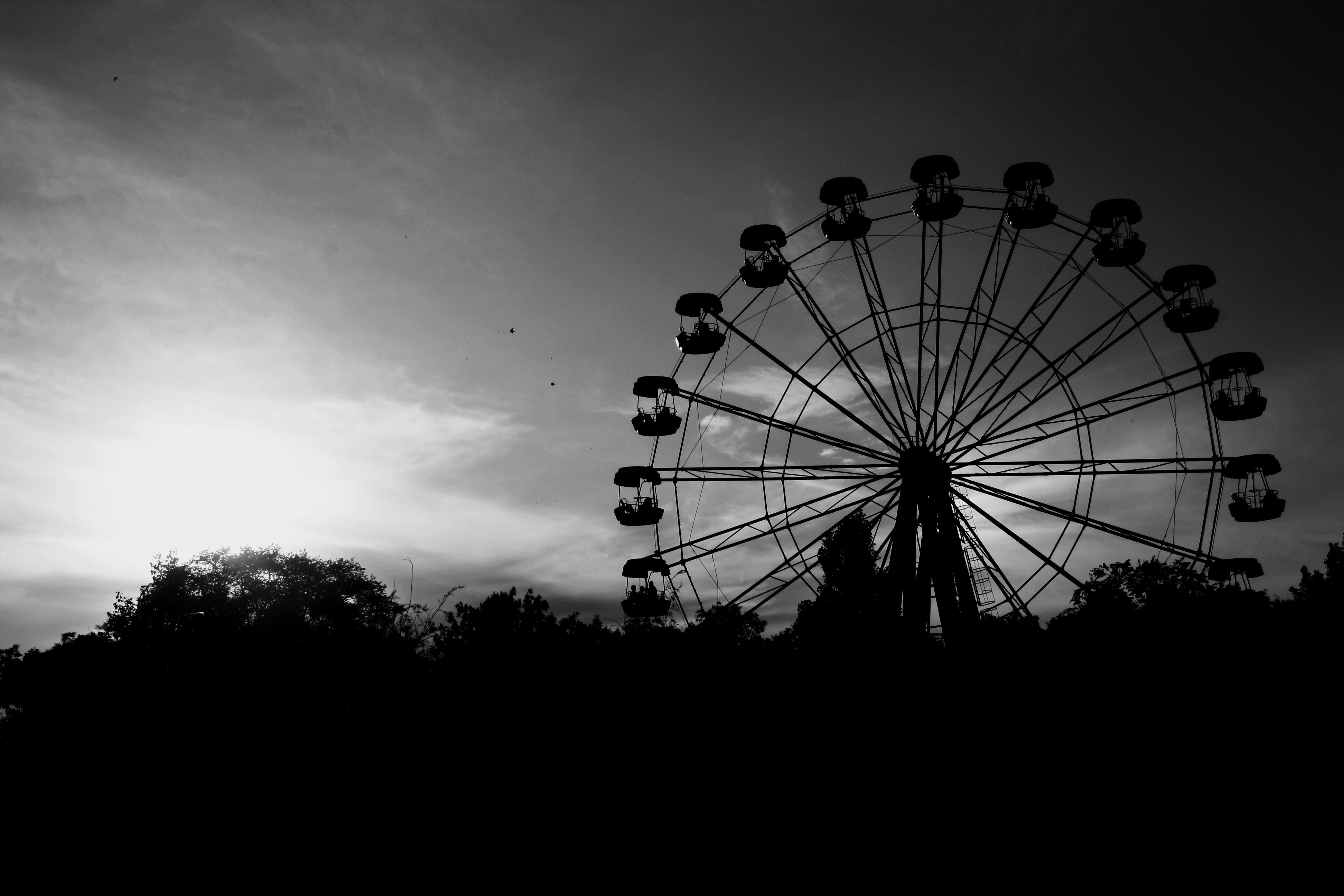 Обои колесо обозрения, чб, керчь, ferris wheel, bw, kerch разрешение 3888x2592 Загрузить