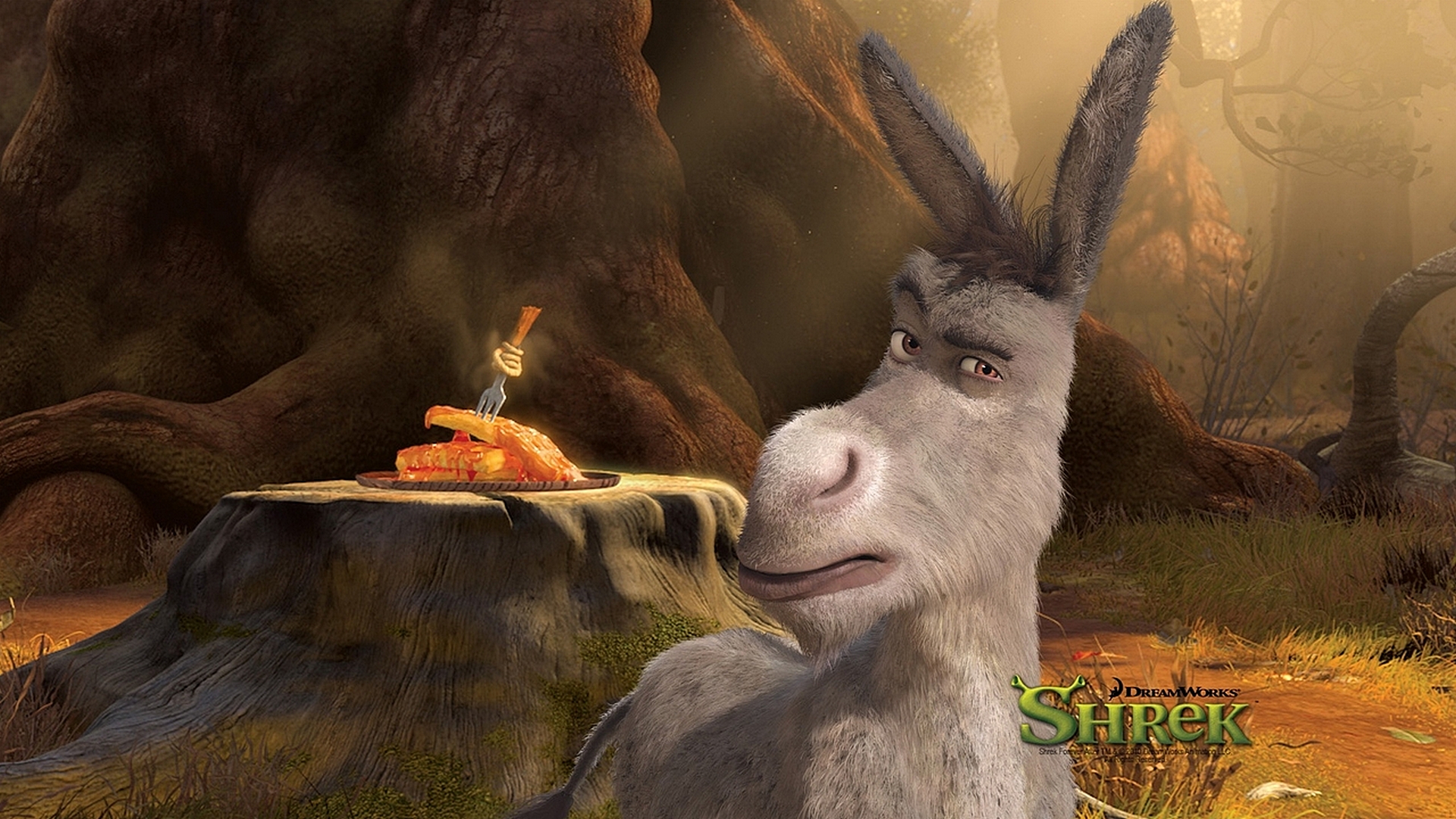 Скачать обои осел, шрек, donkey, shrek разрешение 1920x1080 #15418