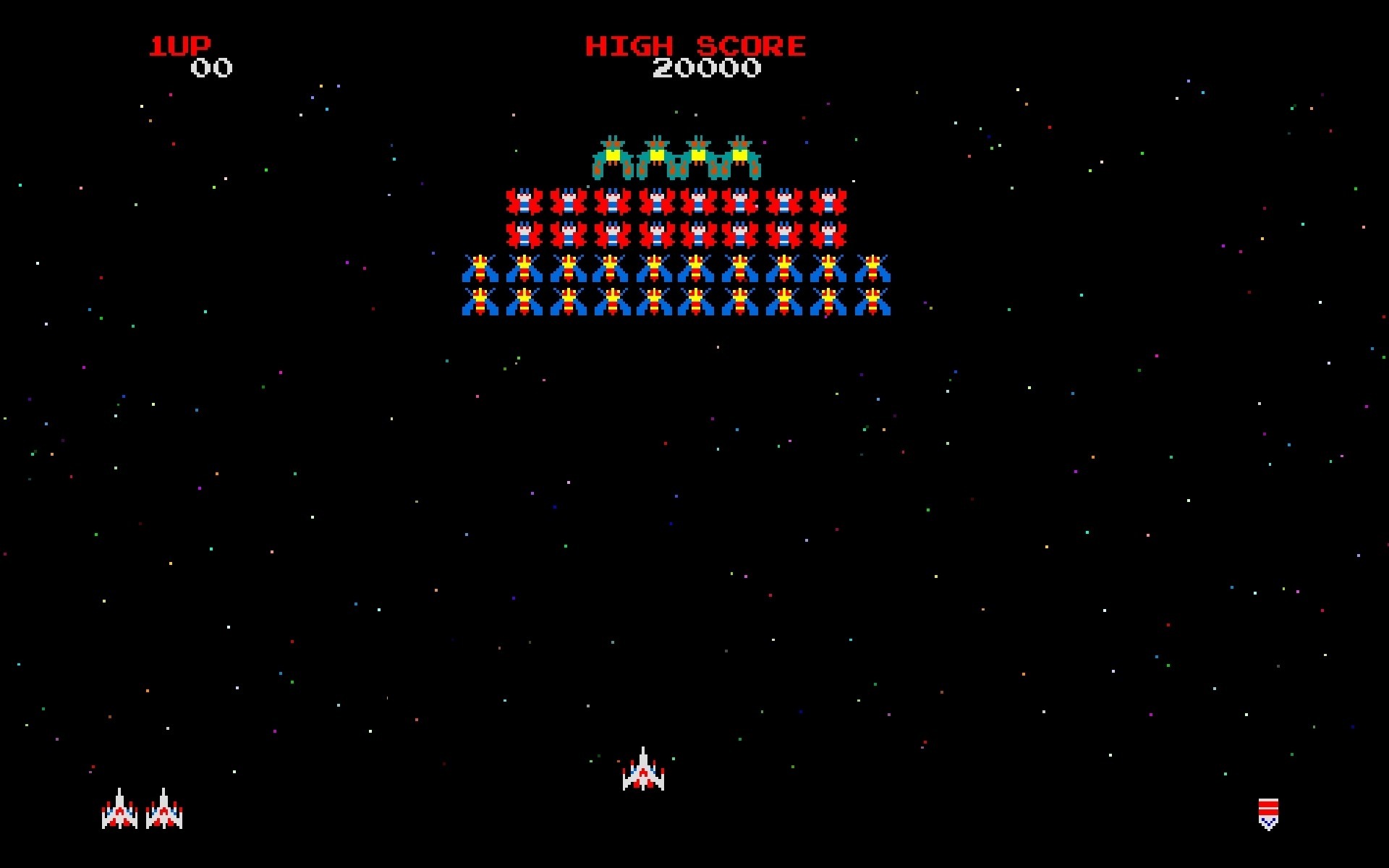 Обои galaxian, nes, dendy, galaga, nintendo, 8-bit разрешение 1920x1200 Загрузить