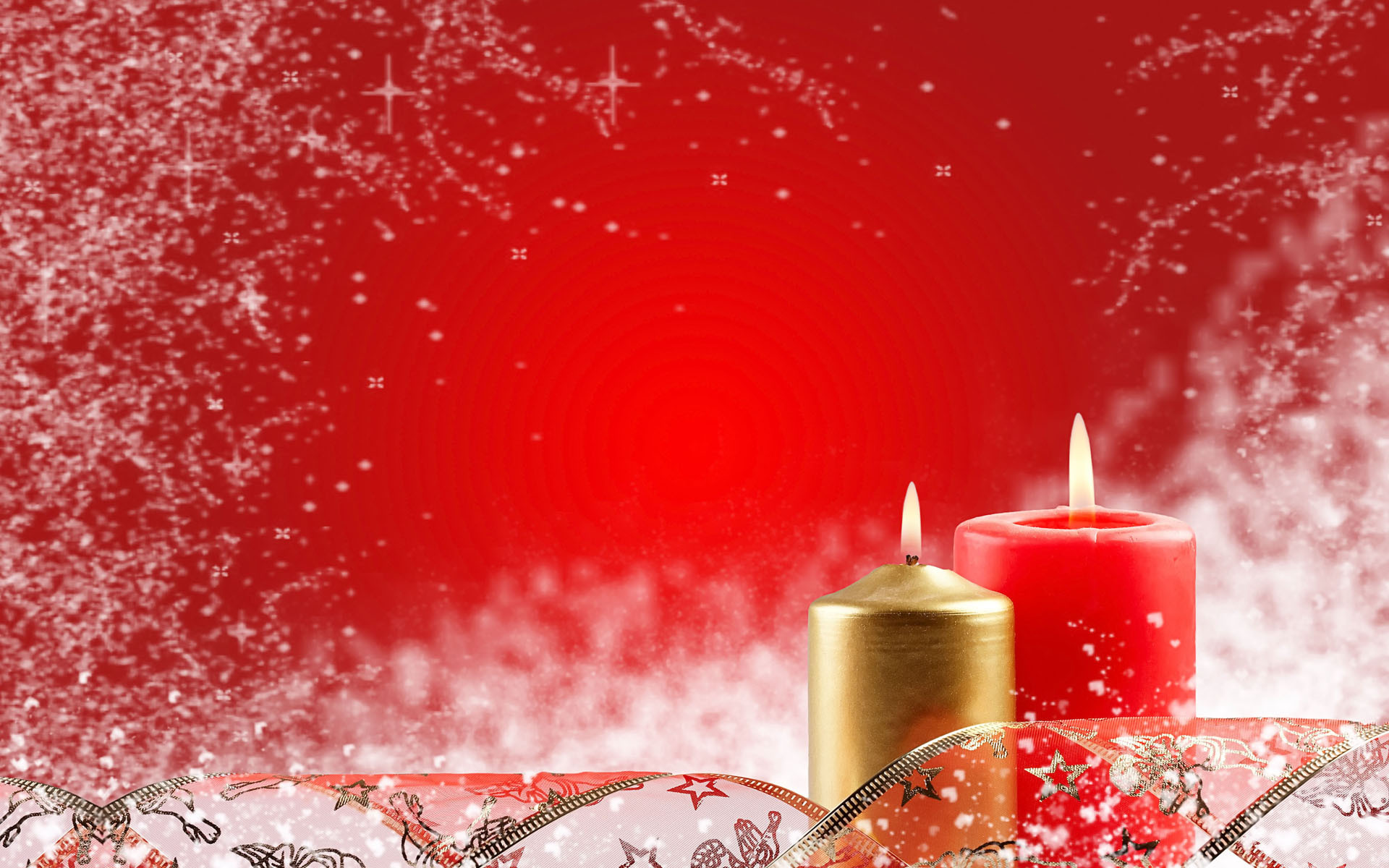 Обои свечи, новый год, красный, новогодние украшения, candles, new year, red, christmas decorations разрешение 1920x1200 Загрузить