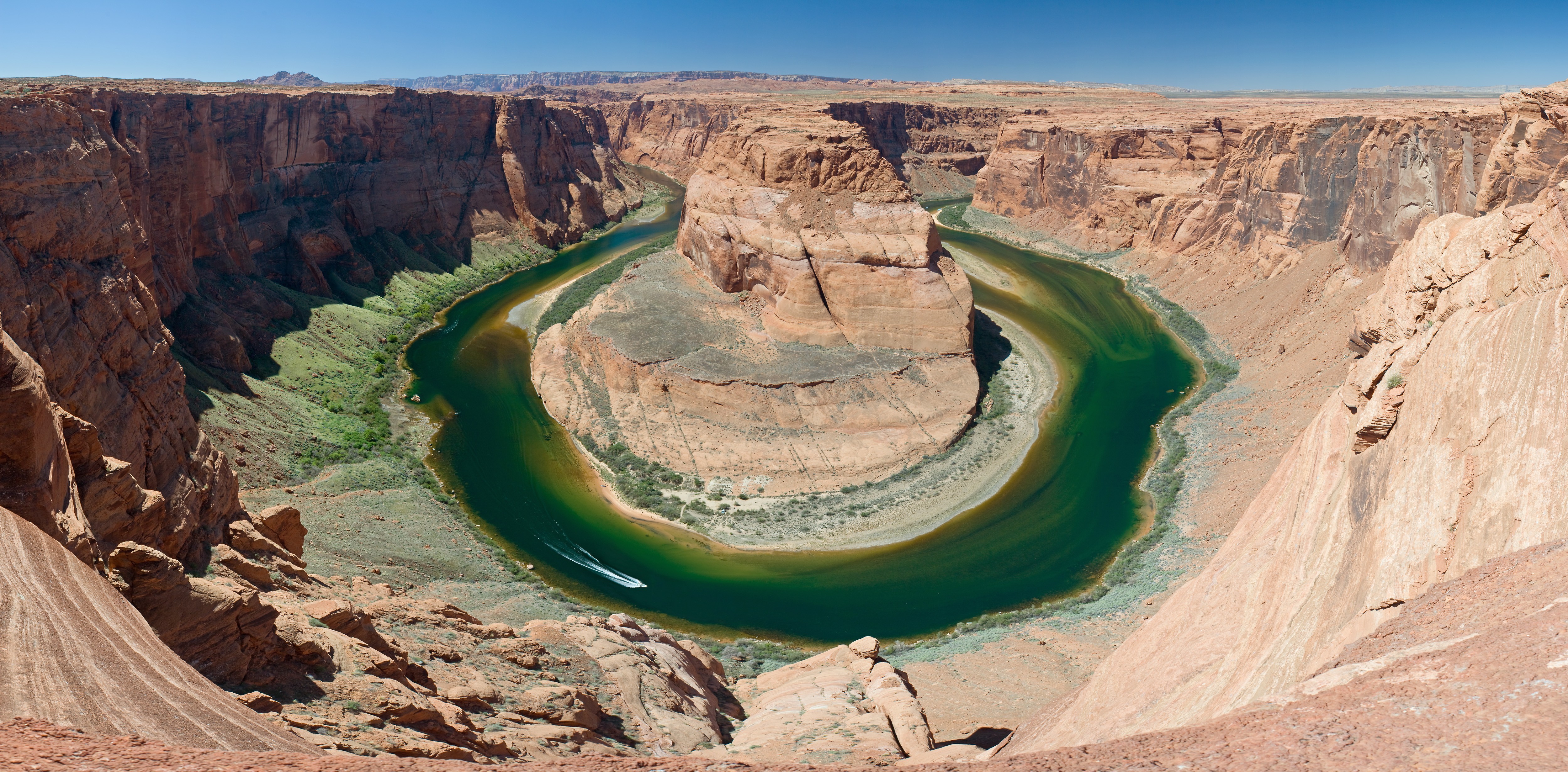Обои река, каньон, изгиб, river, canyon, bending разрешение 5000x2462 Загрузить