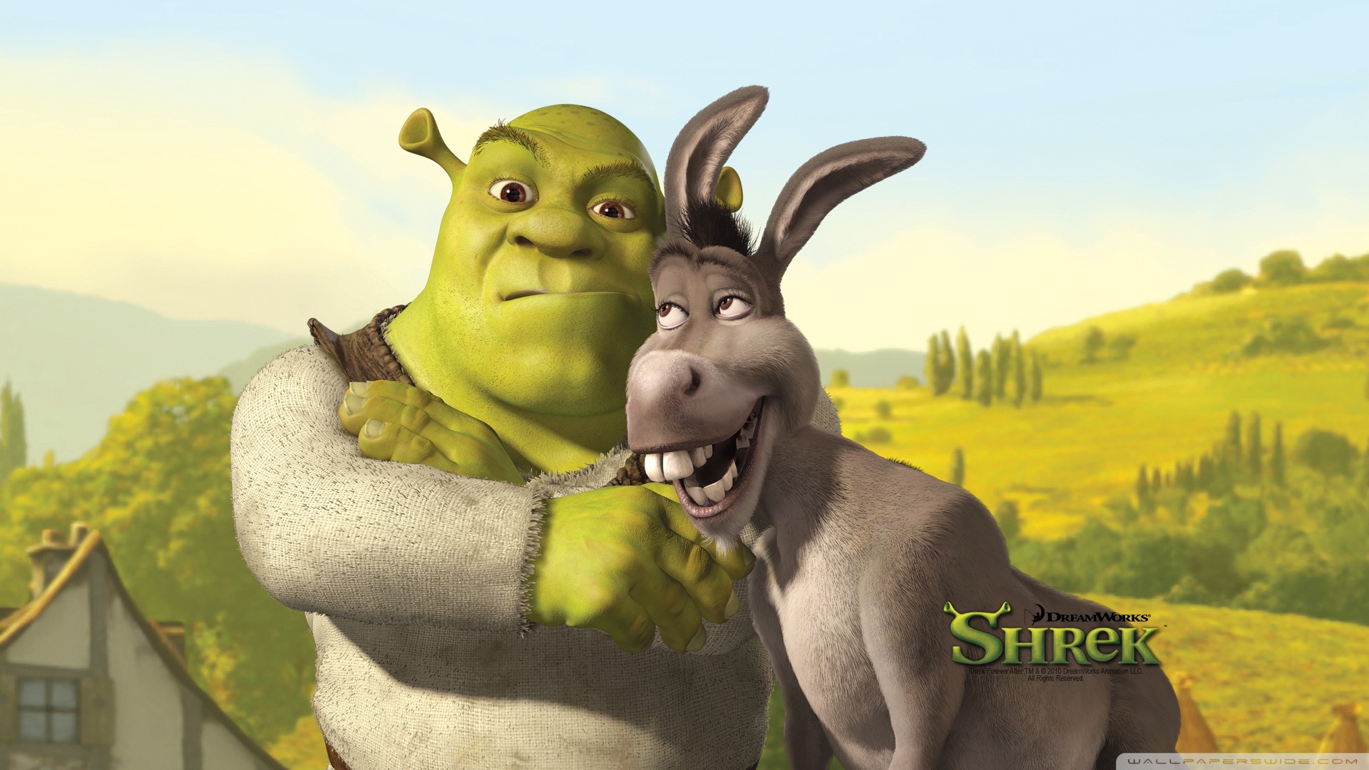 Пазл онлайн осел, шрек, donkey, shrek #19631