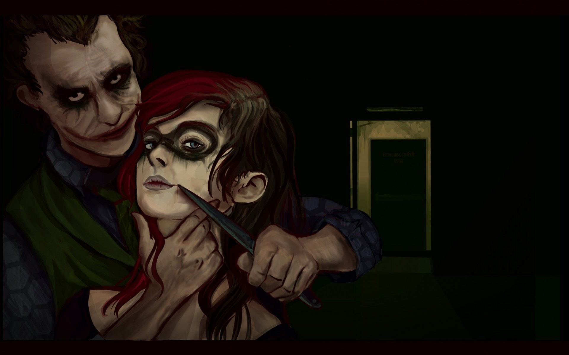 Обои джокер, нож, страх, харли квинн, joker, knife, fear, harley quinn разрешение 1920x1200 Загрузить