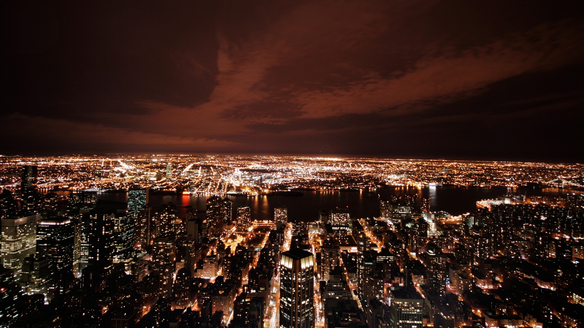 Обои панорама, вид сверху, америка, небоскребы, сша, нью-йорк, panorama, the view from the top, america, skyscrapers, usa, new york разрешение 1920x1080 Загрузить
