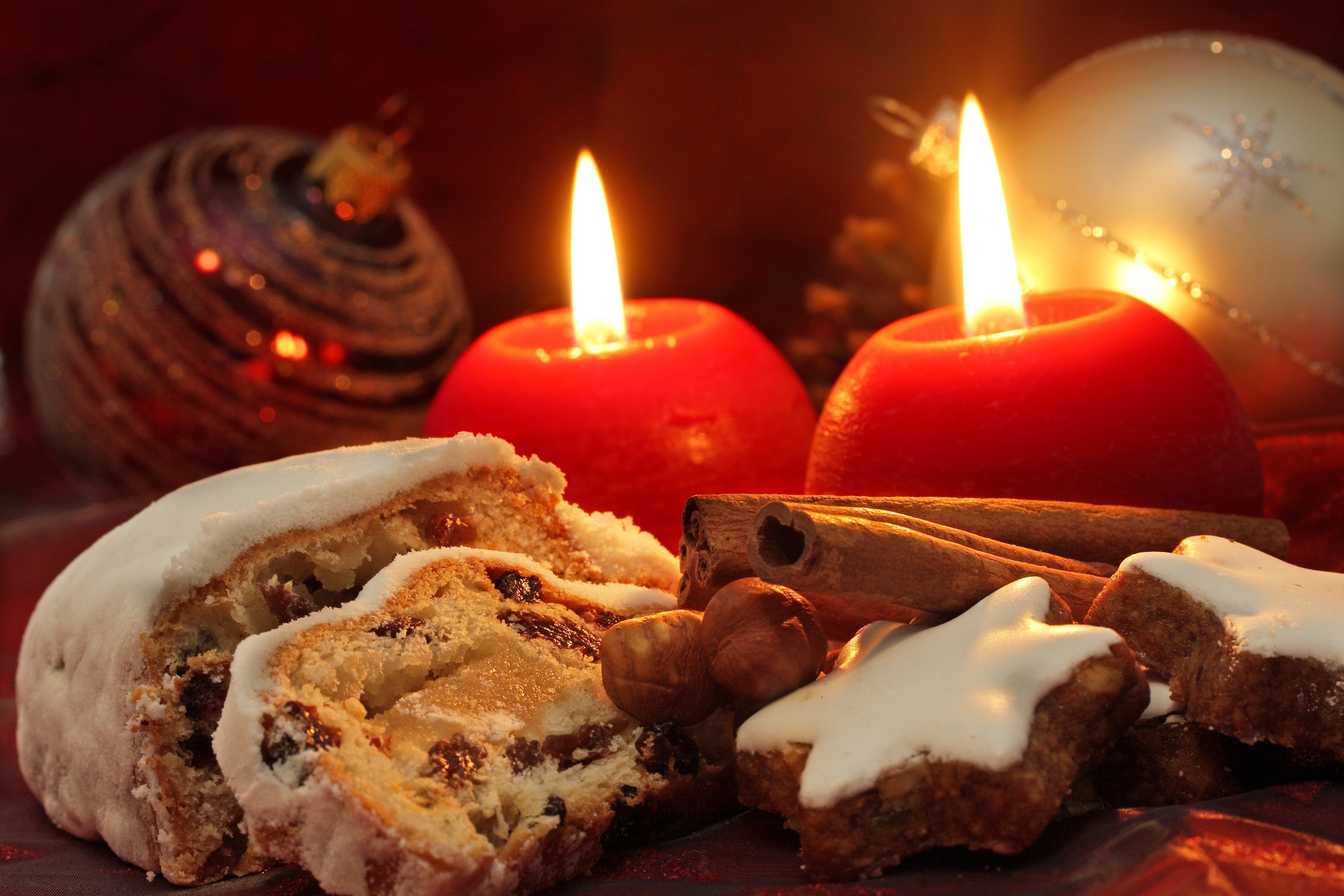 праздники еда свеча рождество новый год бесплатно