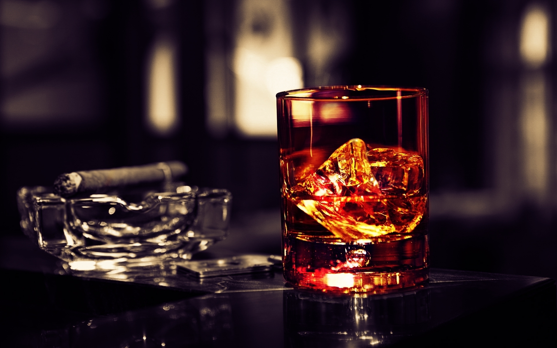 Обои лёд, бокал, сигара, виски, ice, glass, cigar, whiskey разрешение 1920x1200 Загрузить
