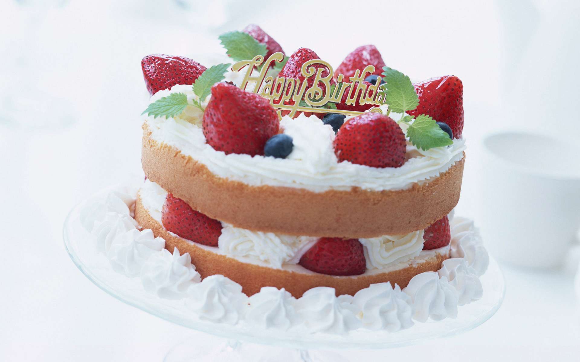 Обои клубника, торт, strawberry, cake разрешение 1920x1200 Загрузить