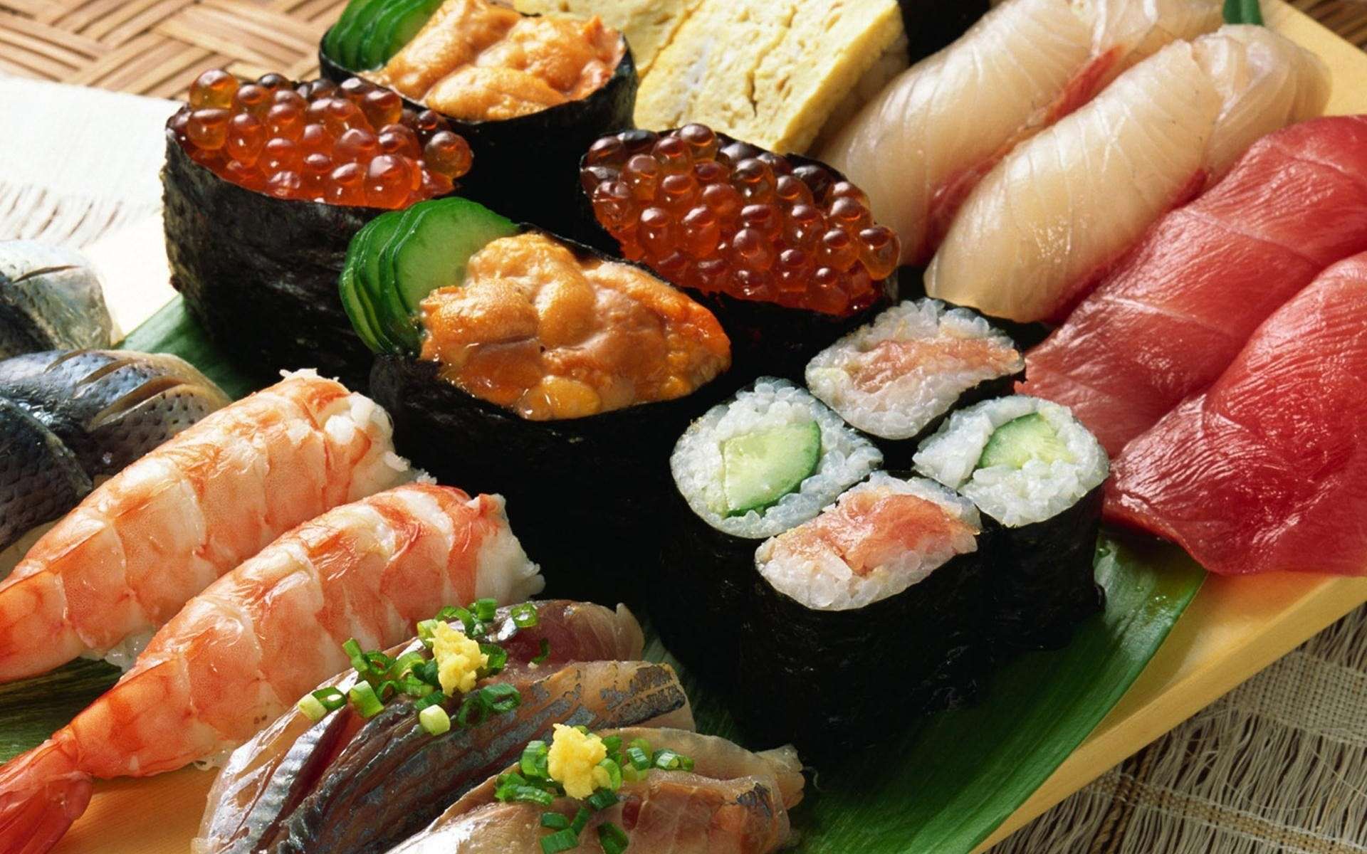 Обои кухня, суши, роллы, японская, kitchen, sushi, rolls, japanese разрешение 1920x1200 Загрузить