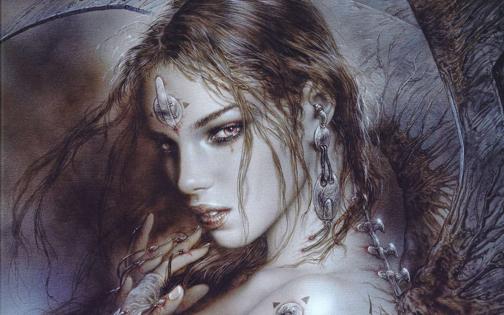 Обои девушка, фентези, luis, royo, girl, fantasy разрешение 1920x1200 Загрузить