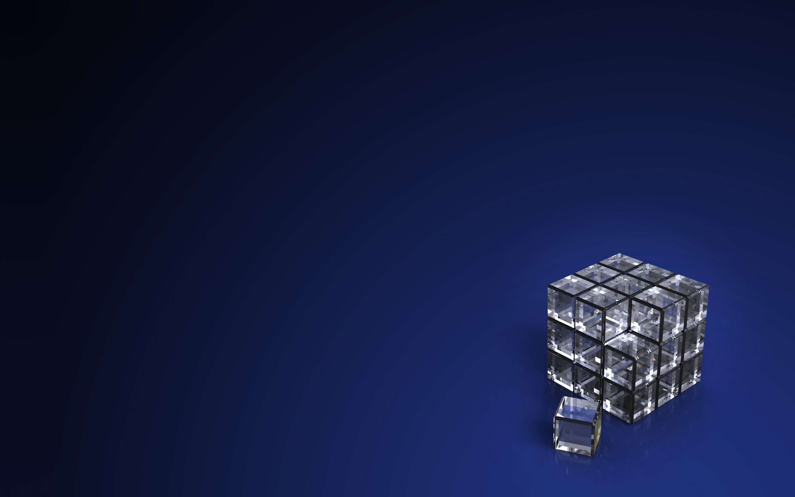 Обои кубики, квадраты, стекло, куб, синий фон, квадратики, 3д, стеклянный, cubes, squares, glass, cube, blue background, 3d разрешение 2560x1600 Загрузить