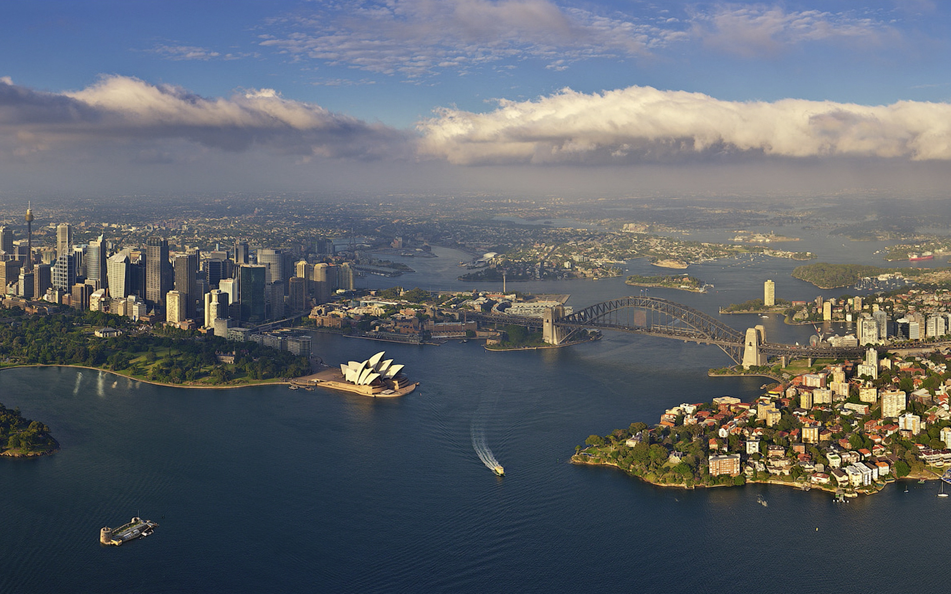 Обои облака, вид сверху, сидней, австралия, clouds, the view from the top, sydney, australia разрешение 1920x1200 Загрузить