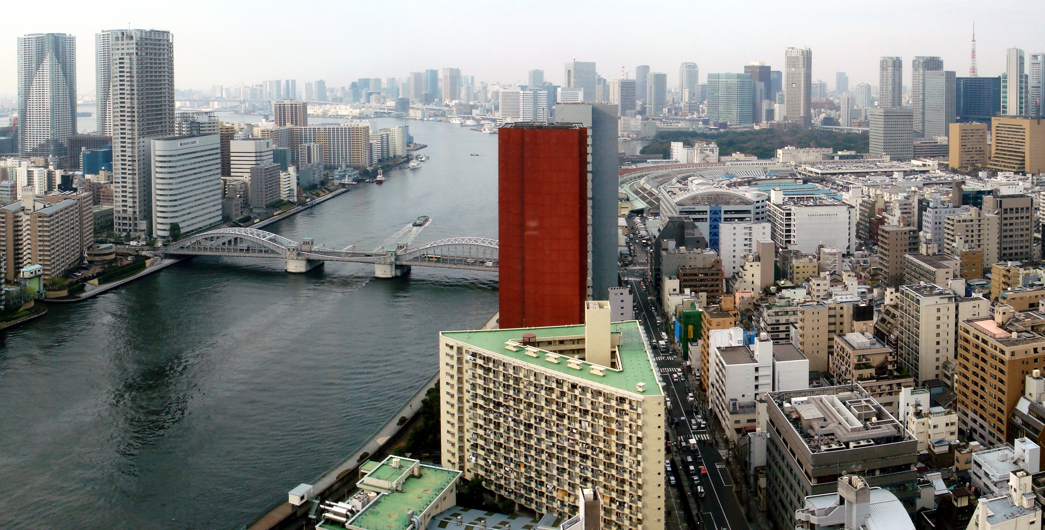 Обои мост, япония, токио, bridge, japan, tokyo разрешение 4143x2103 Загрузить