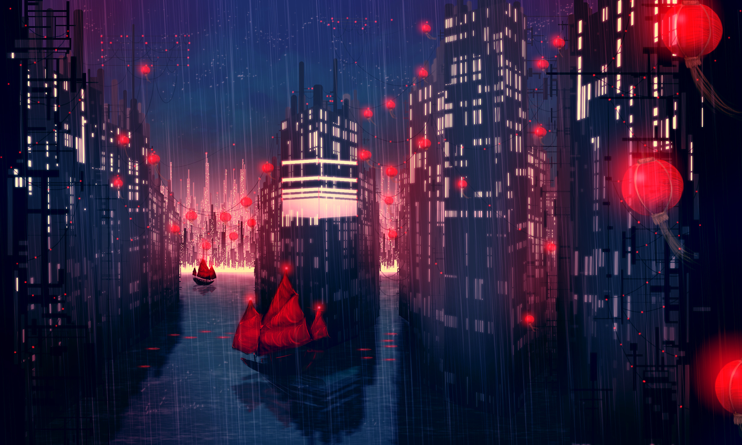 Дождь в городе