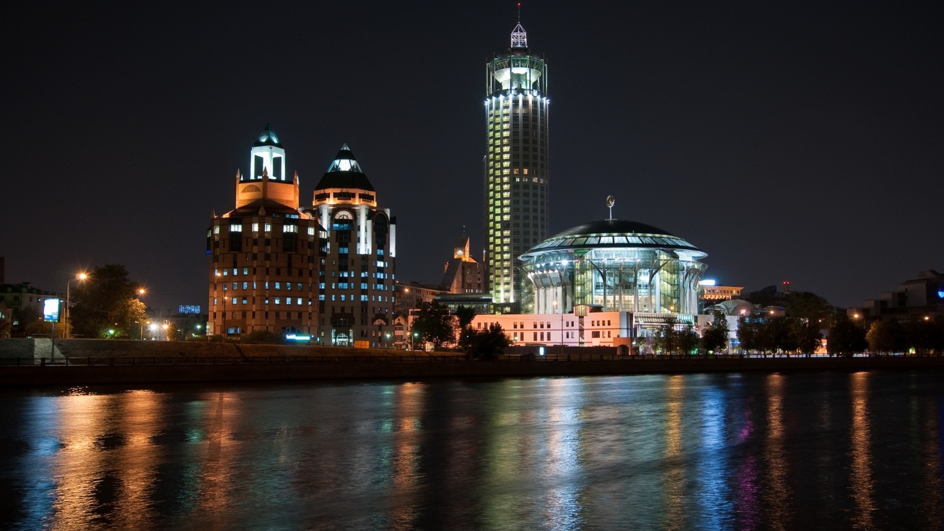 Обои москва, город, россия, moscow international house of music., international house of music, moscow, the city, russia разрешение 1920x1080 Загрузить