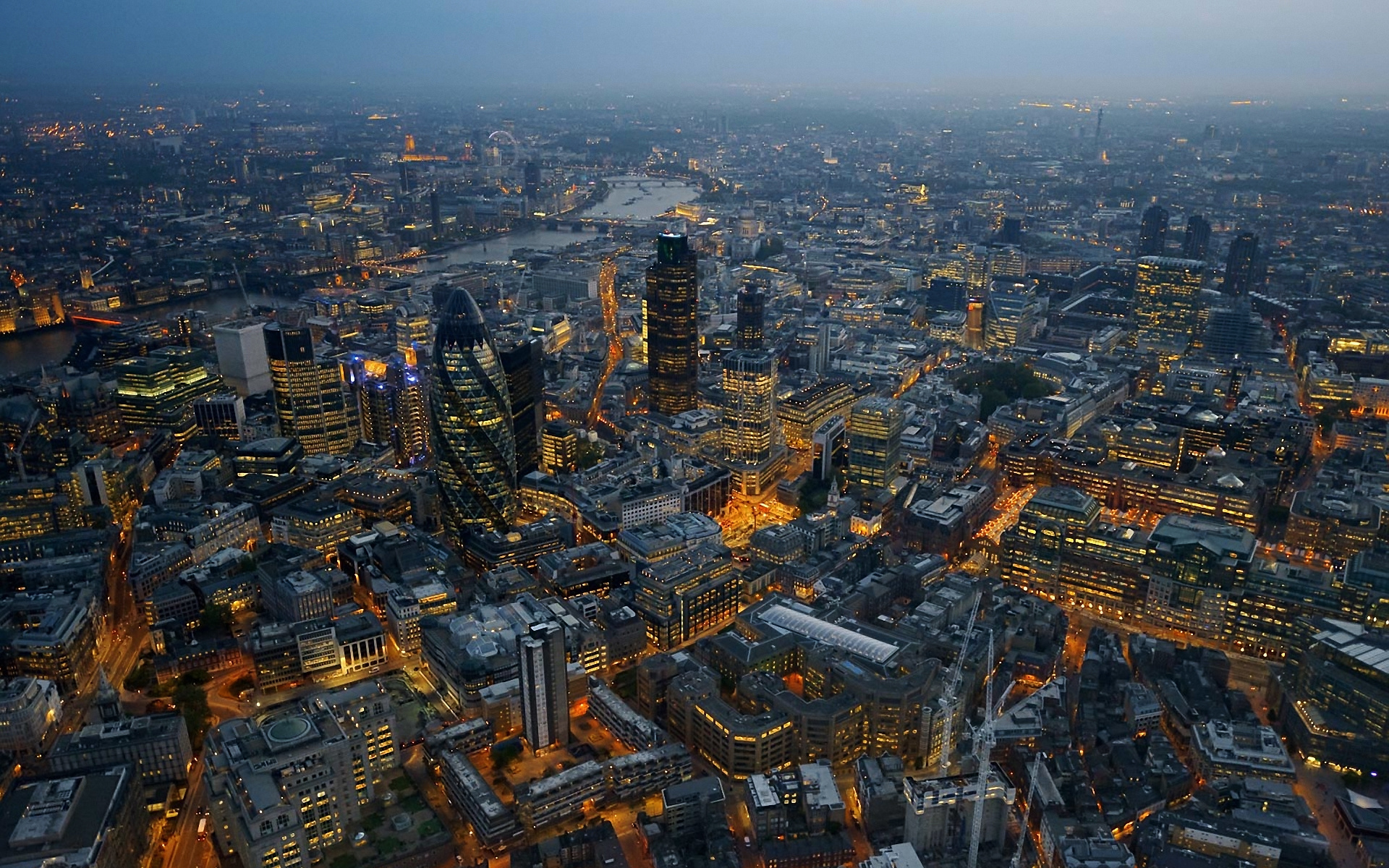 Лондон с высоты птичьего полета панорама