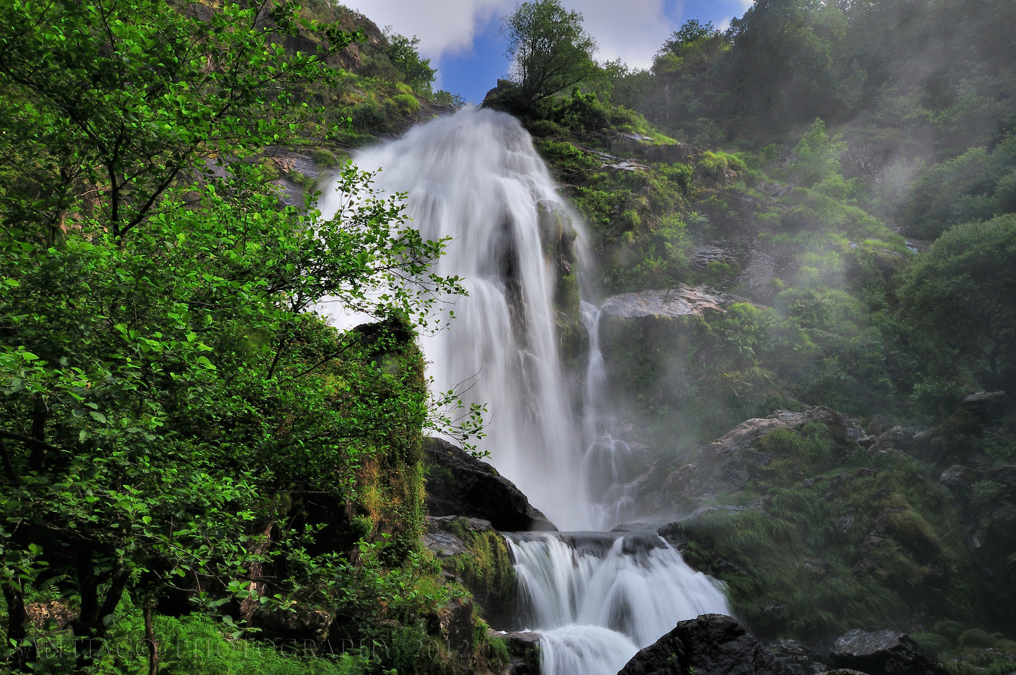природа водопад скалы nature waterfall rock бесплатно