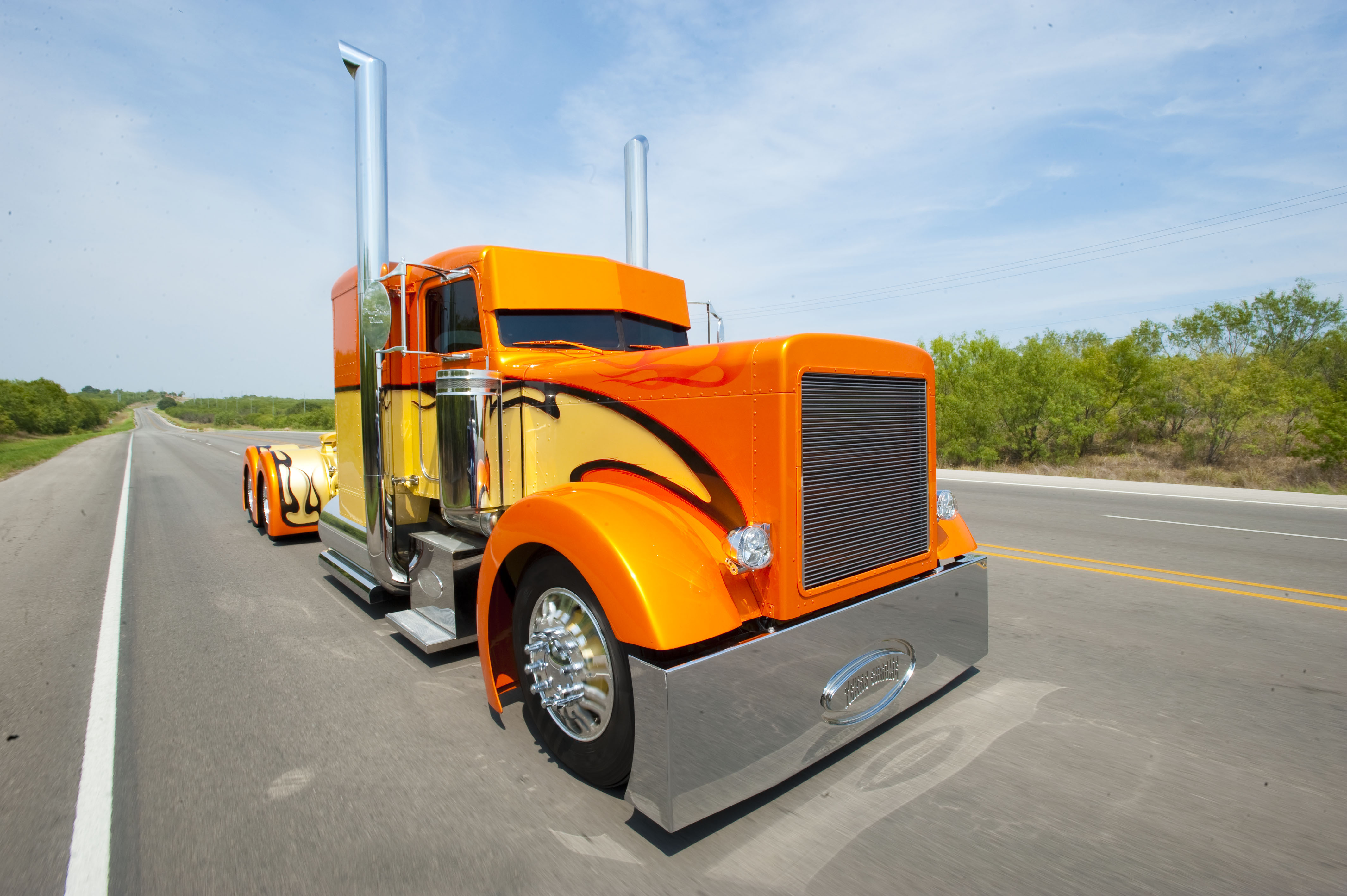 Обои дорога, лето, оранжевый, грузовик, road, summer, orange, truck разрешение 4256x2832 Загрузить