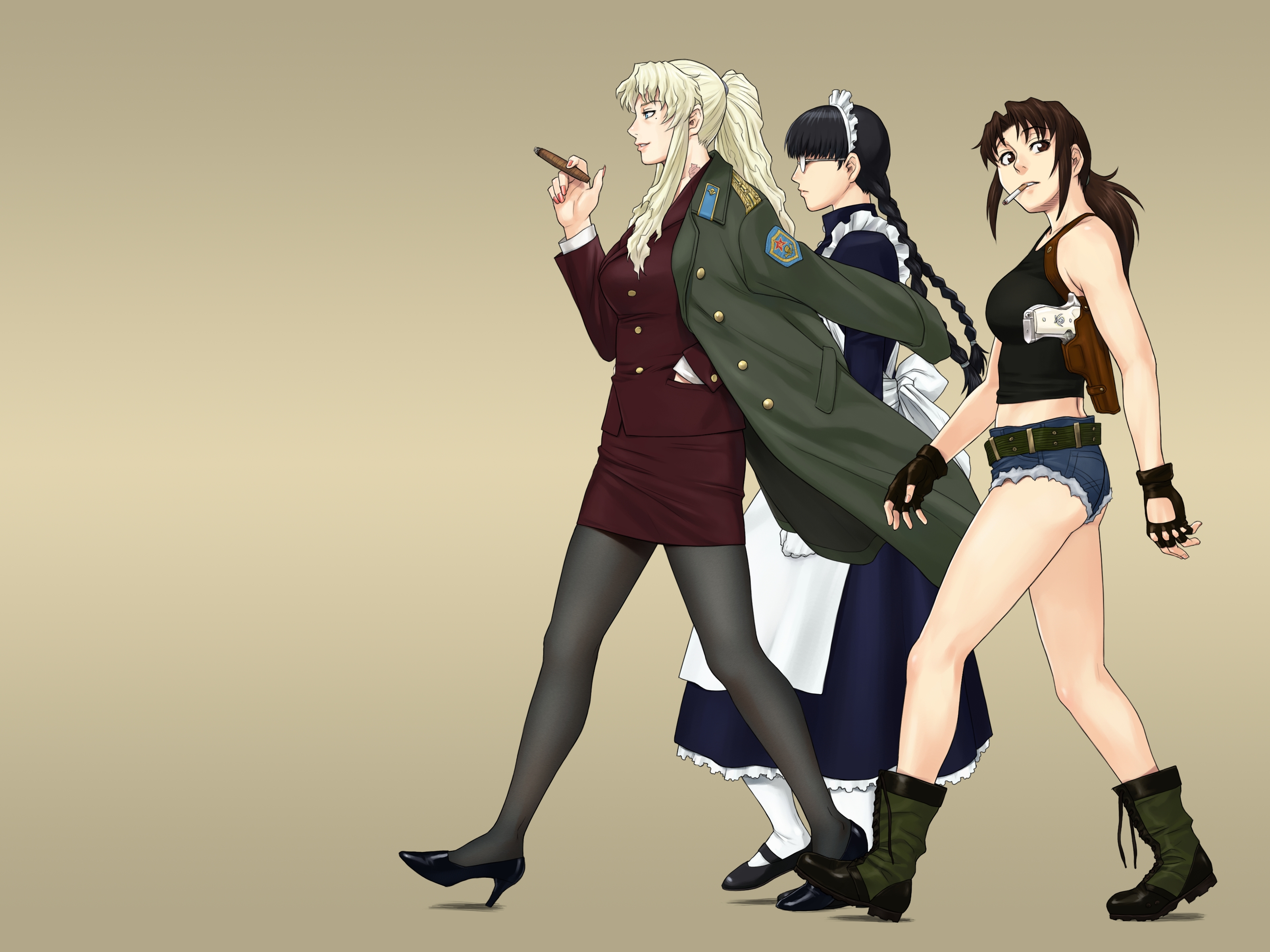 Обои аниме, kartinka, syuzhet, yepizod, personazh, черная лагуна, anime, black lagoon разрешение 3200x2400 Загрузить