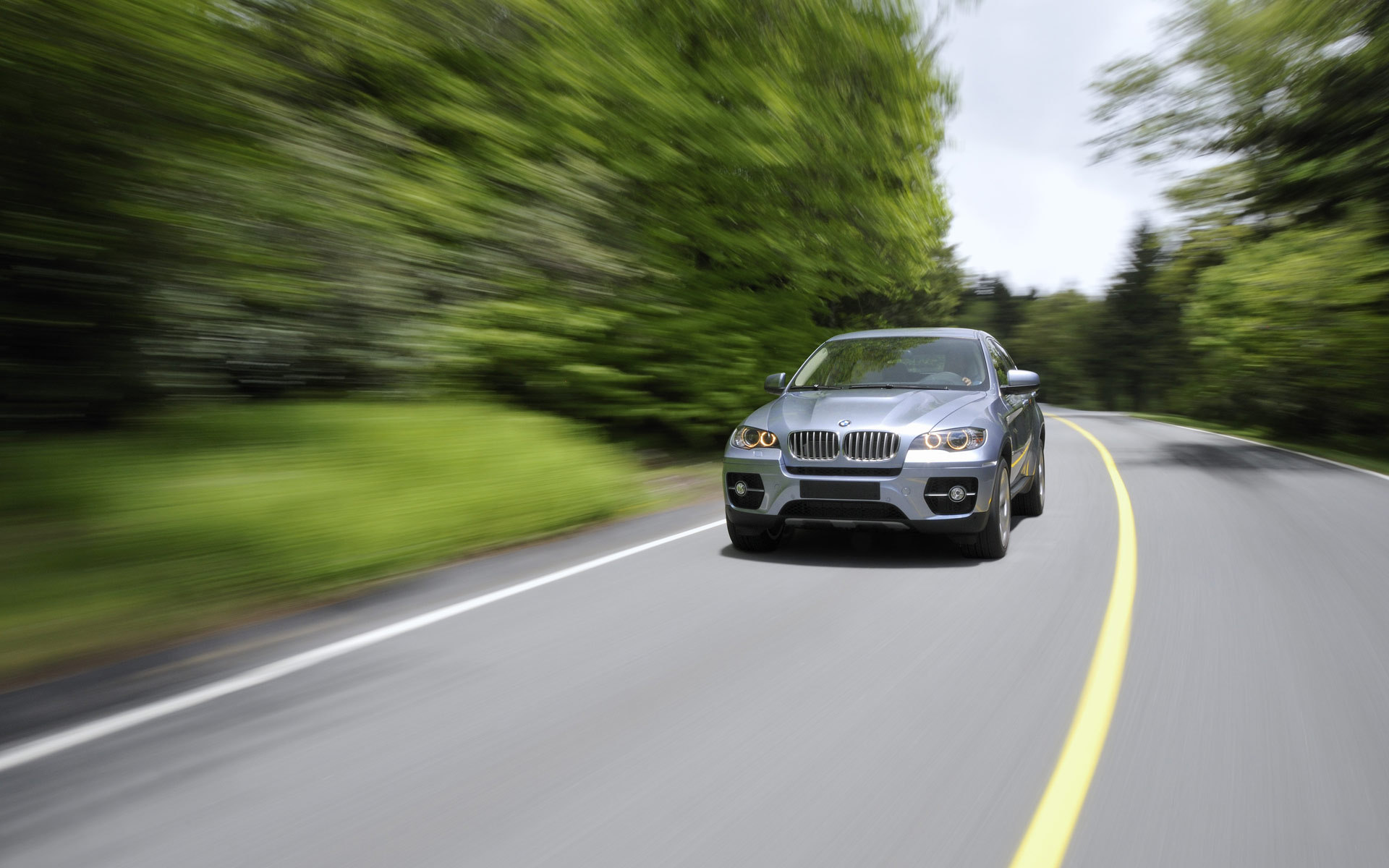 BMW на лесной дороге без смс