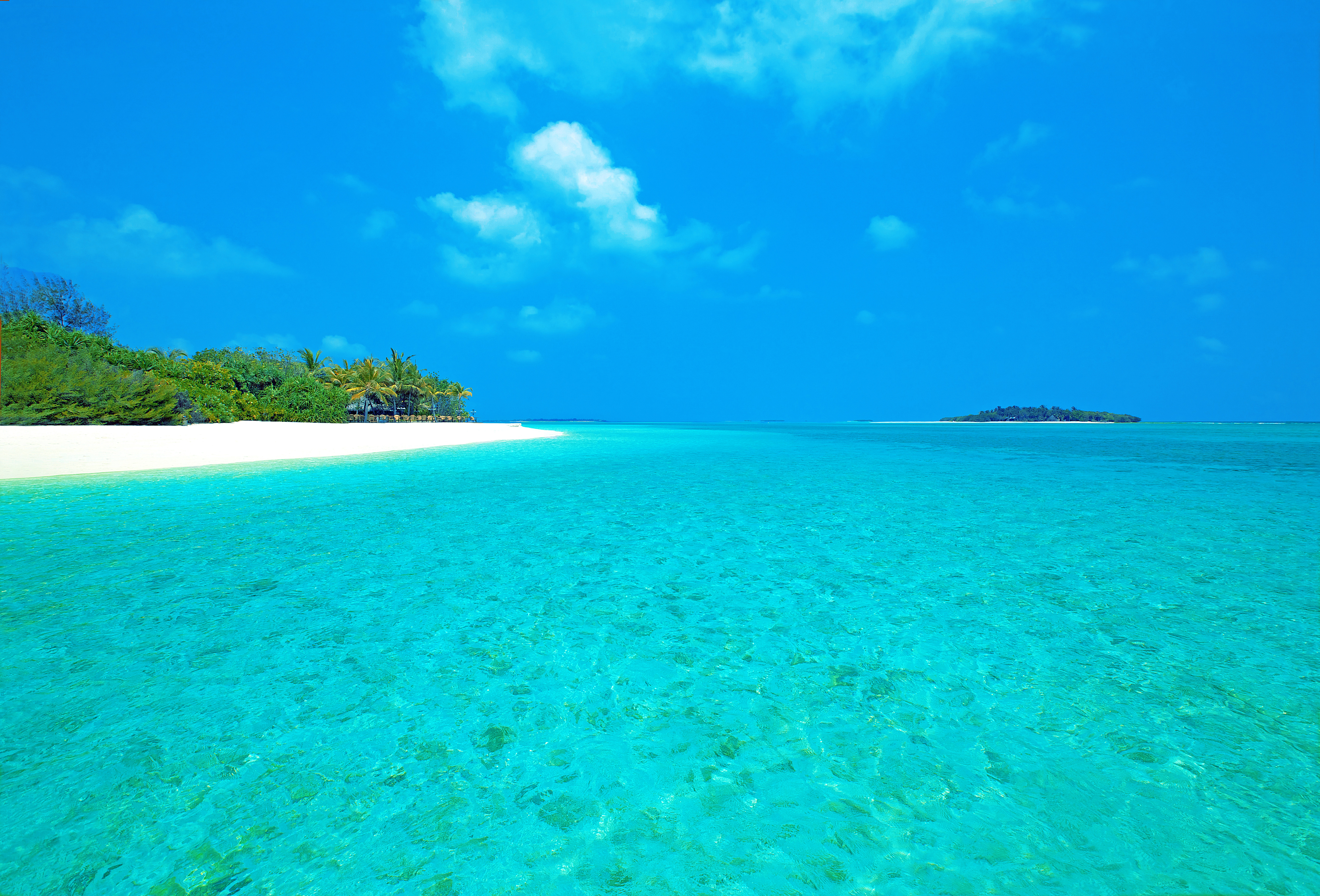 Обои пляж, остров, тропики, мальдивы, beach, island, tropics, the maldives разрешение 5076x3447 Загрузить