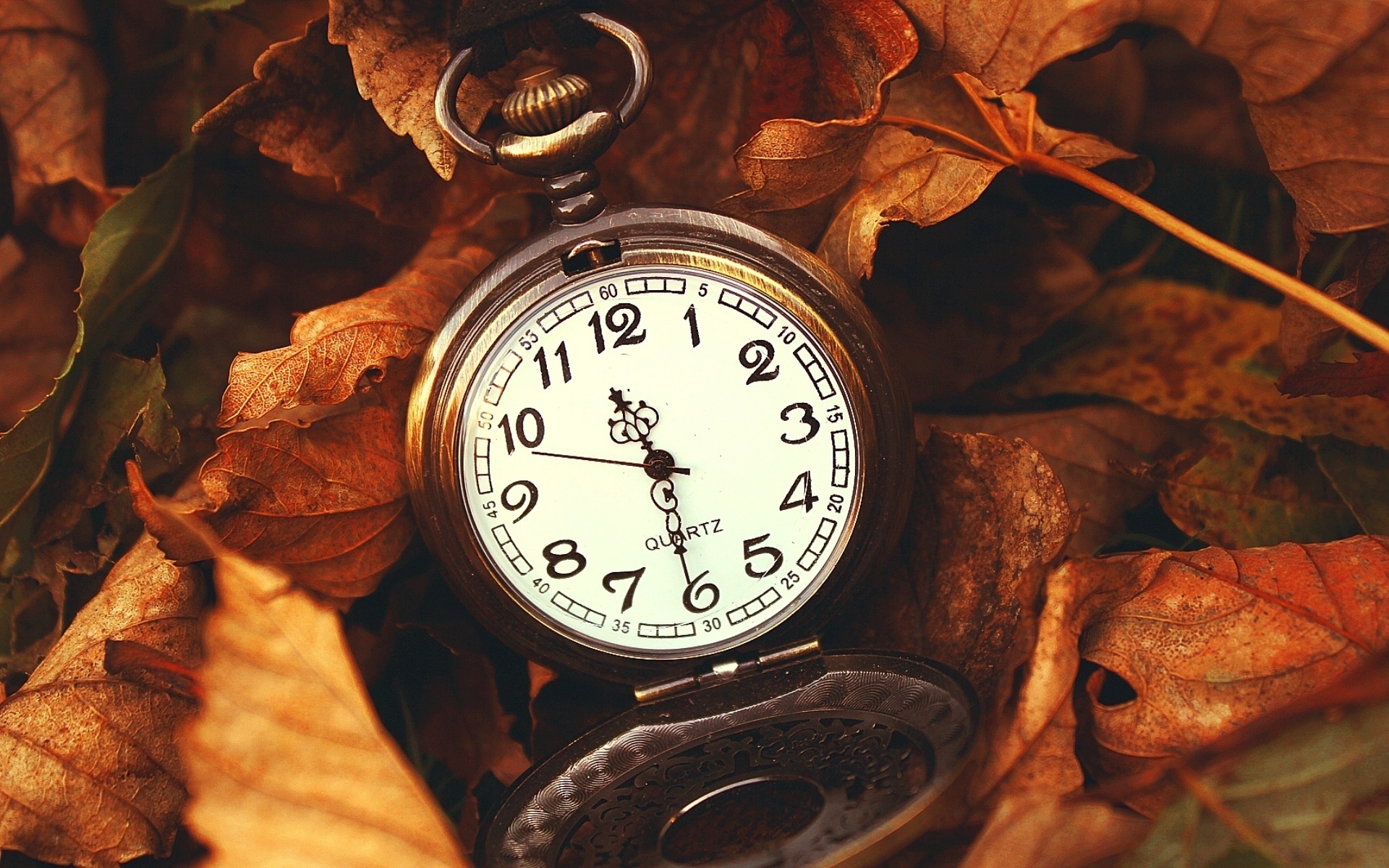 часы осень листья без смс