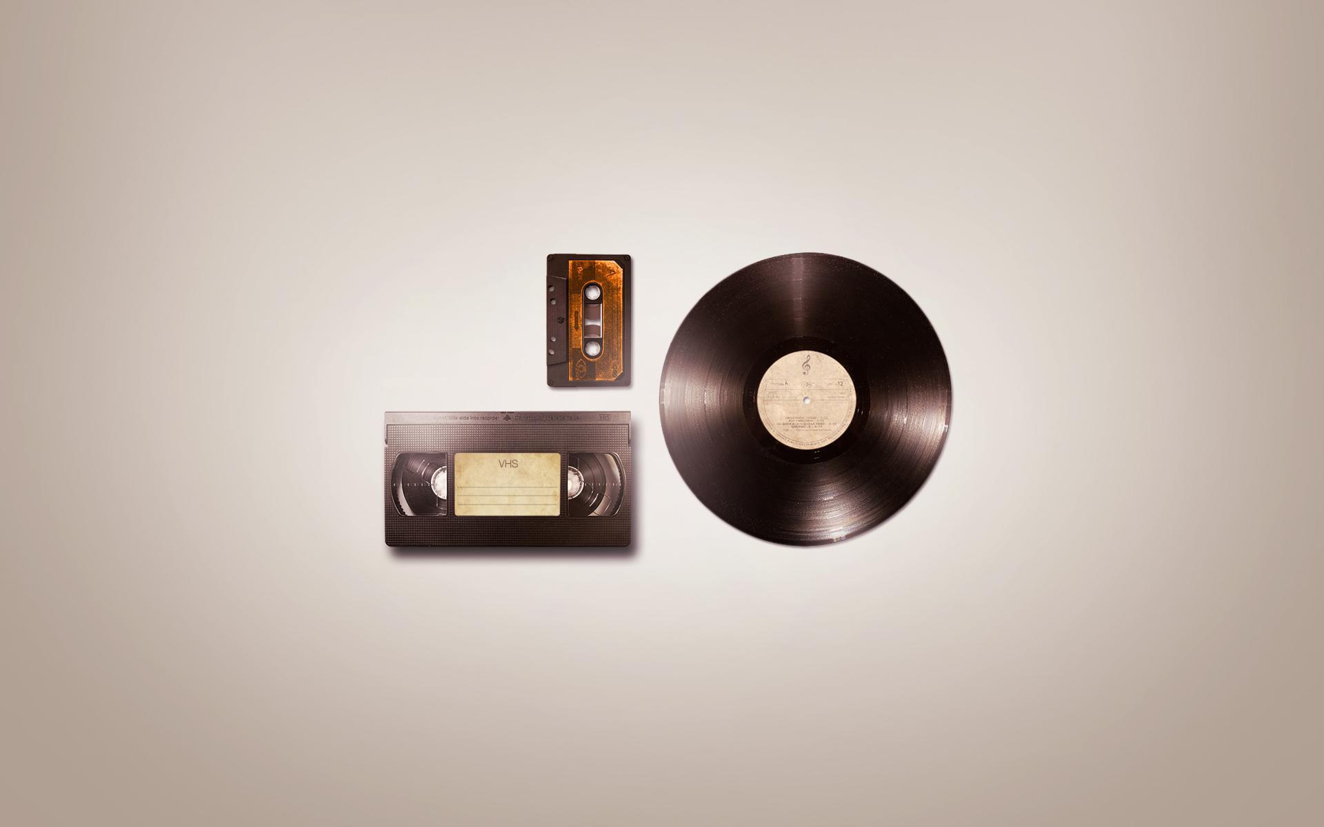 Обои аудио, minimalizm, kassety, plastinka, video, audio разрешение 1920x1200 Загрузить