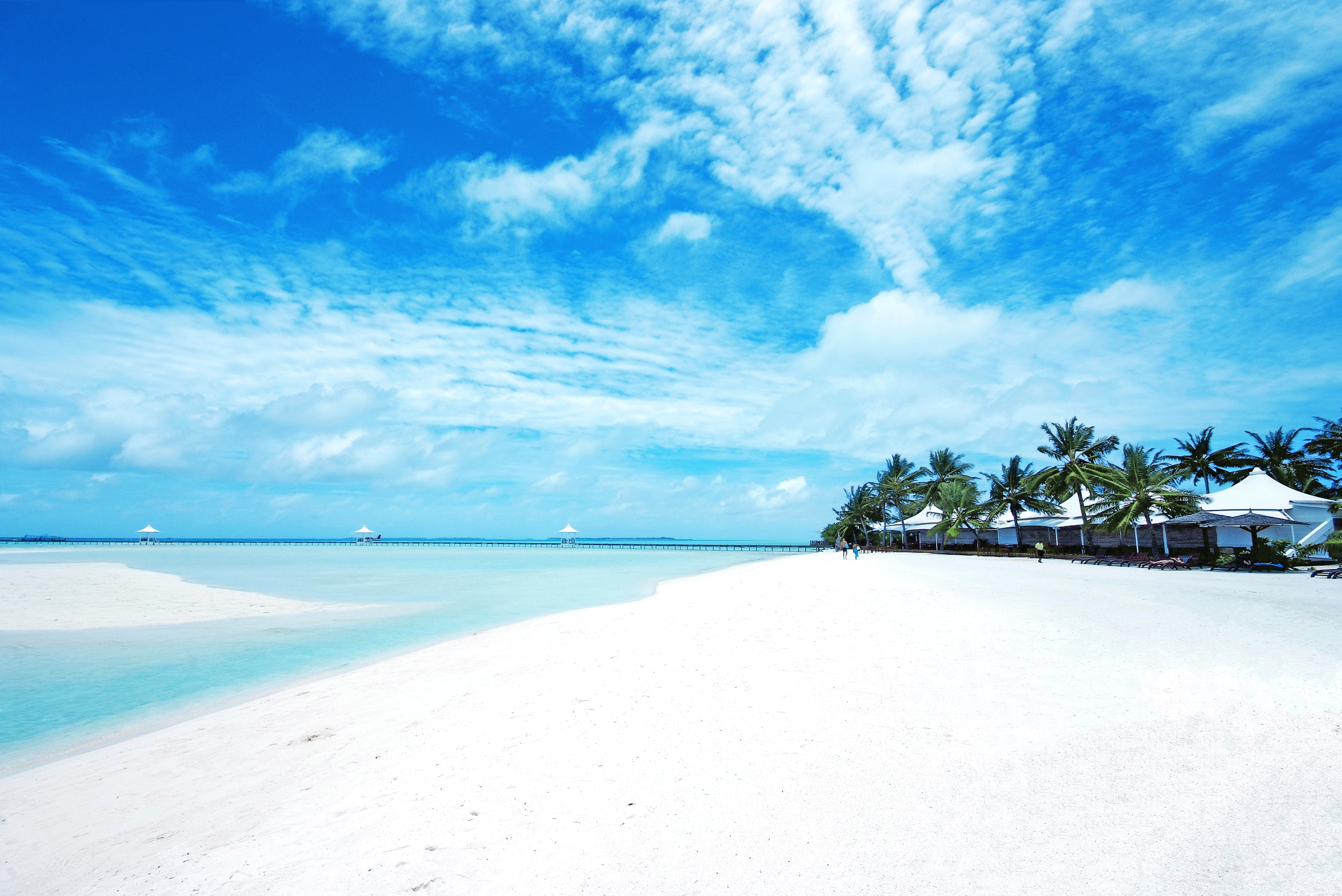 Красивый пляж Мальдивы