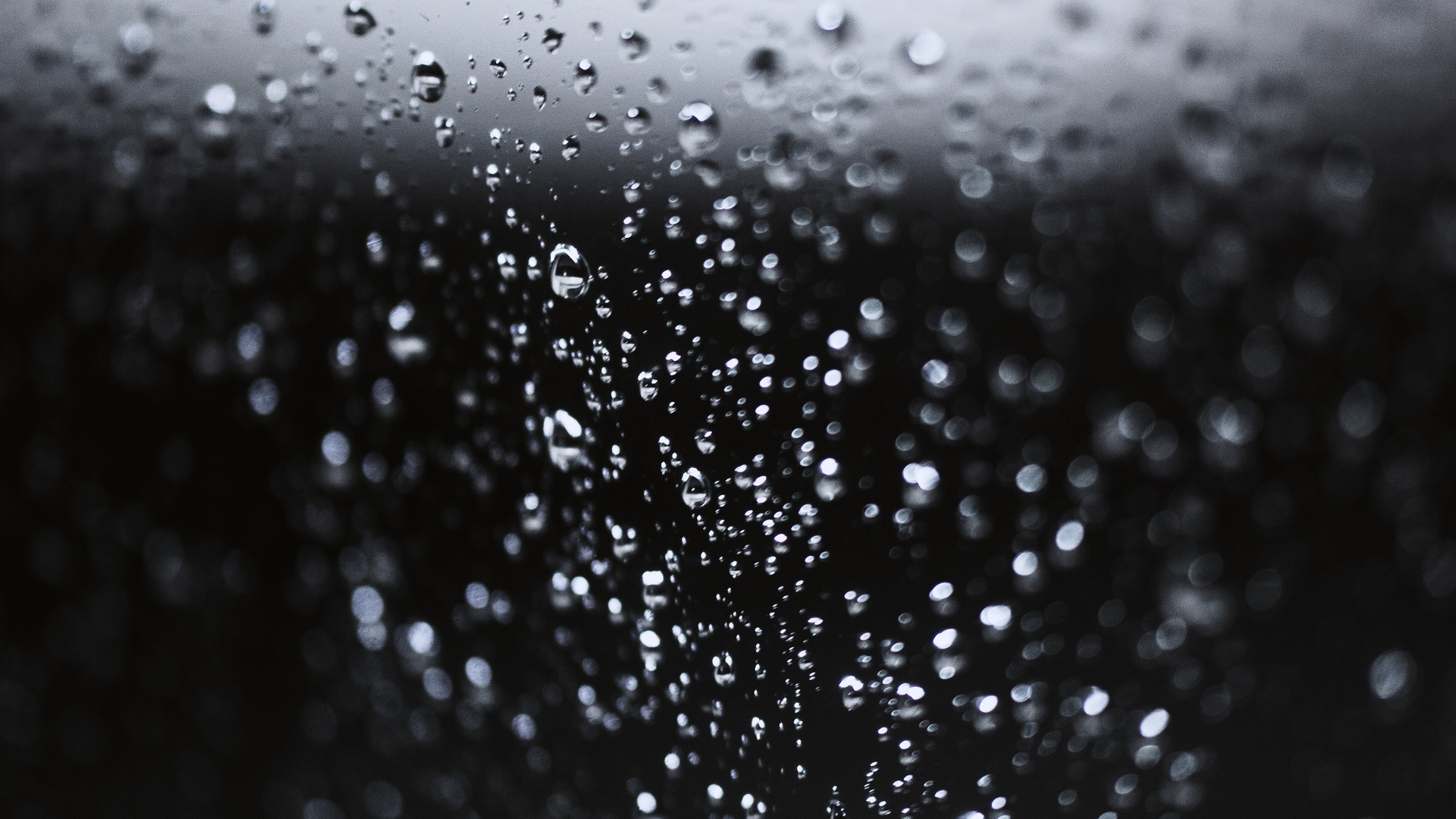 Обои вода, капли, черный фон, стекло, поверхность, мокрое, water, drops, black background, glass, surface, wet разрешение 1920x1080 Загрузить