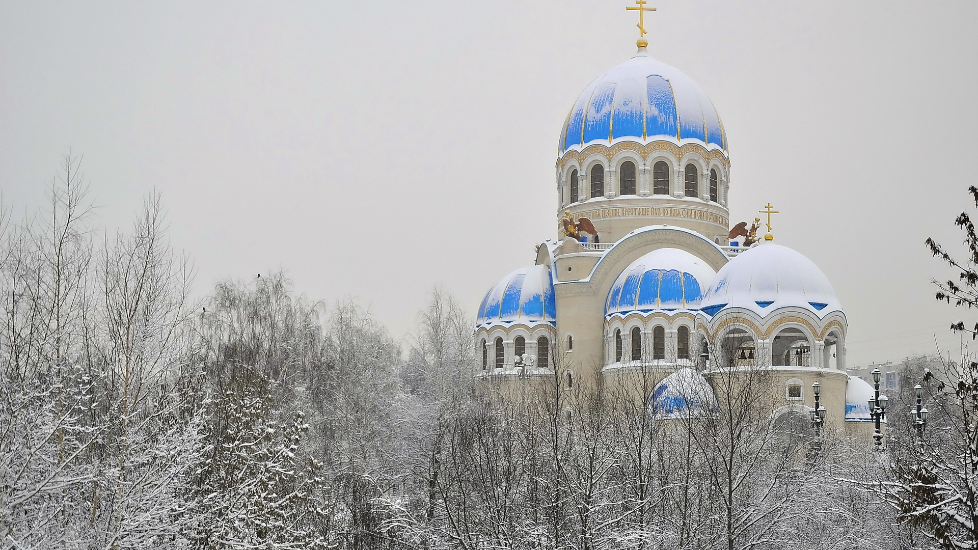 Обои храм, купола, православие, temple, dome, orthodoxy разрешение 1920x1080 Загрузить