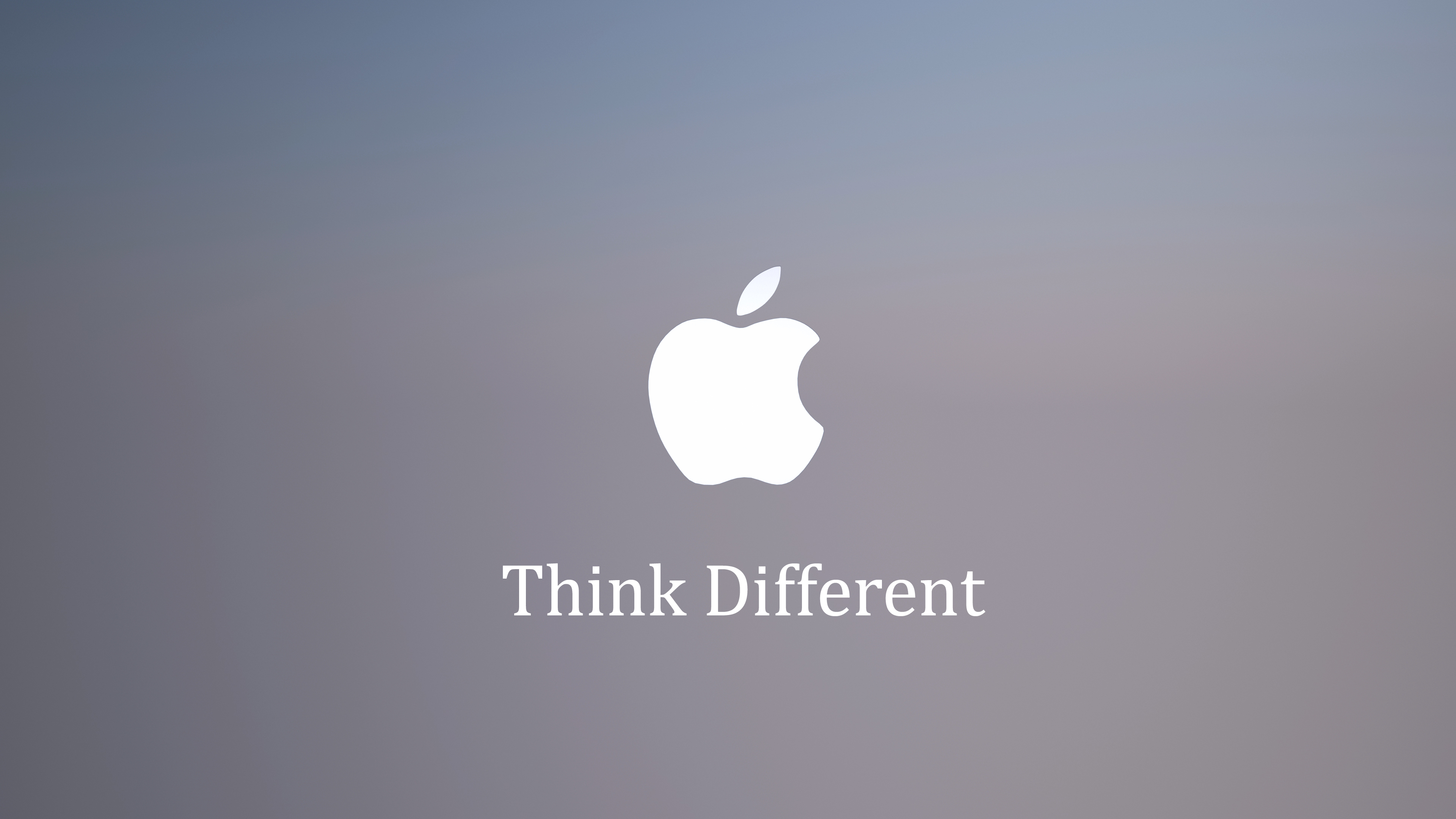 Обои яблоко, think different, слоган., эппл, apple, slogan. разрешение 3840x2160 Загрузить