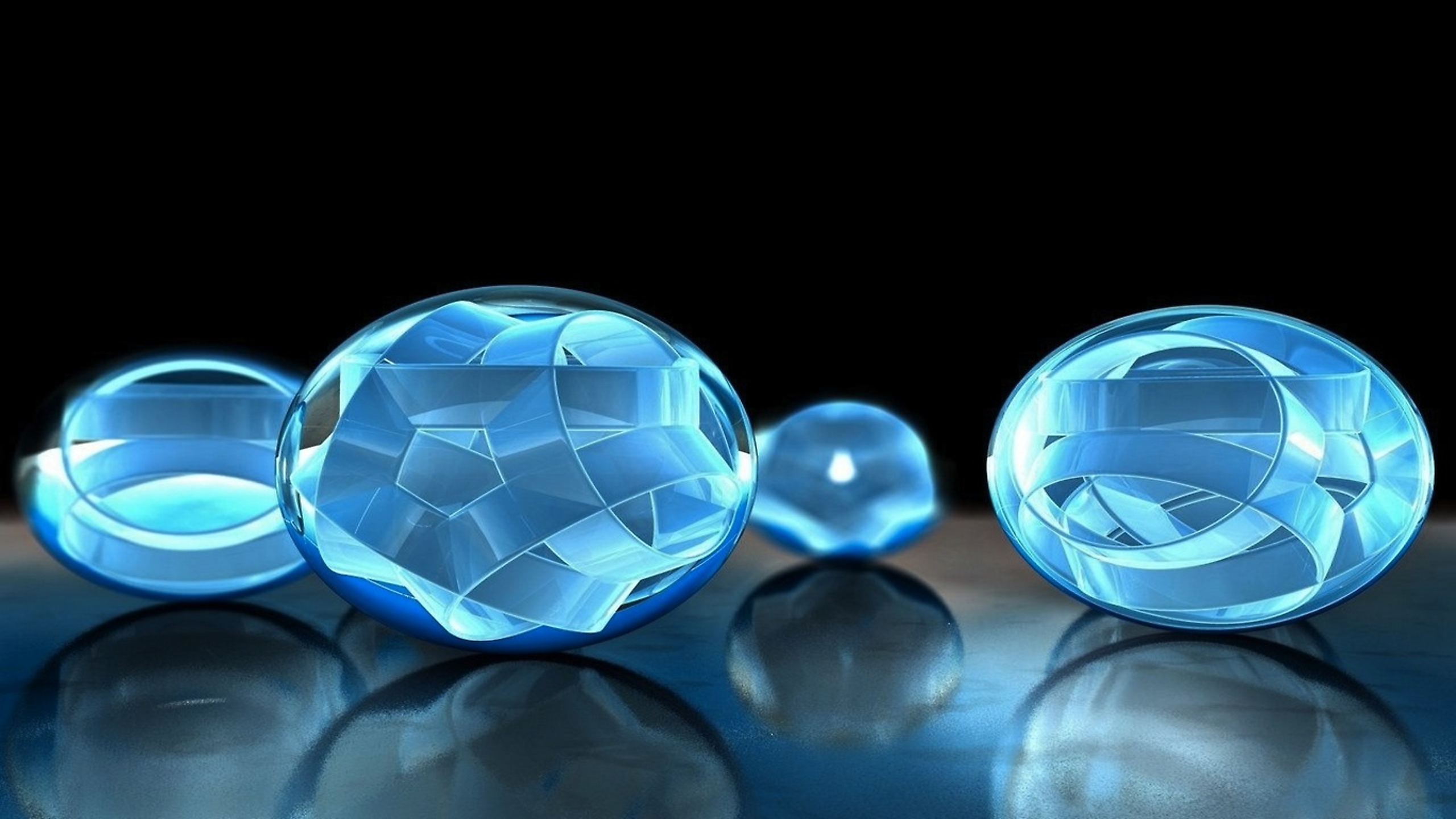 Обои синие шары, blue balls разрешение 2560x1440 Загрузить