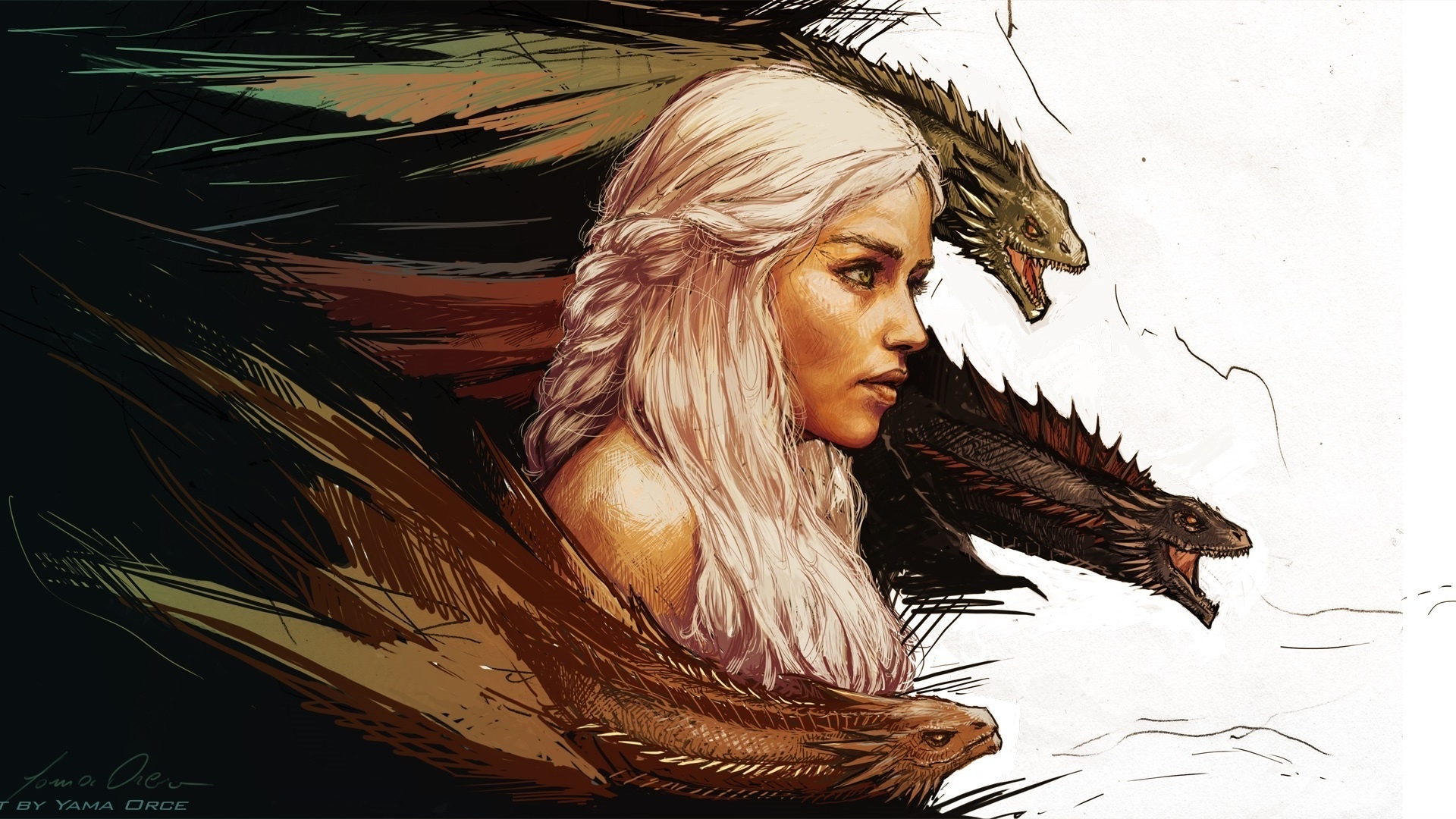 Скачать обои игра престолов, mother of dragons, дейенерис таргариен, game  of thrones, daenerys targaryen разрешение 1680x1050 #66714