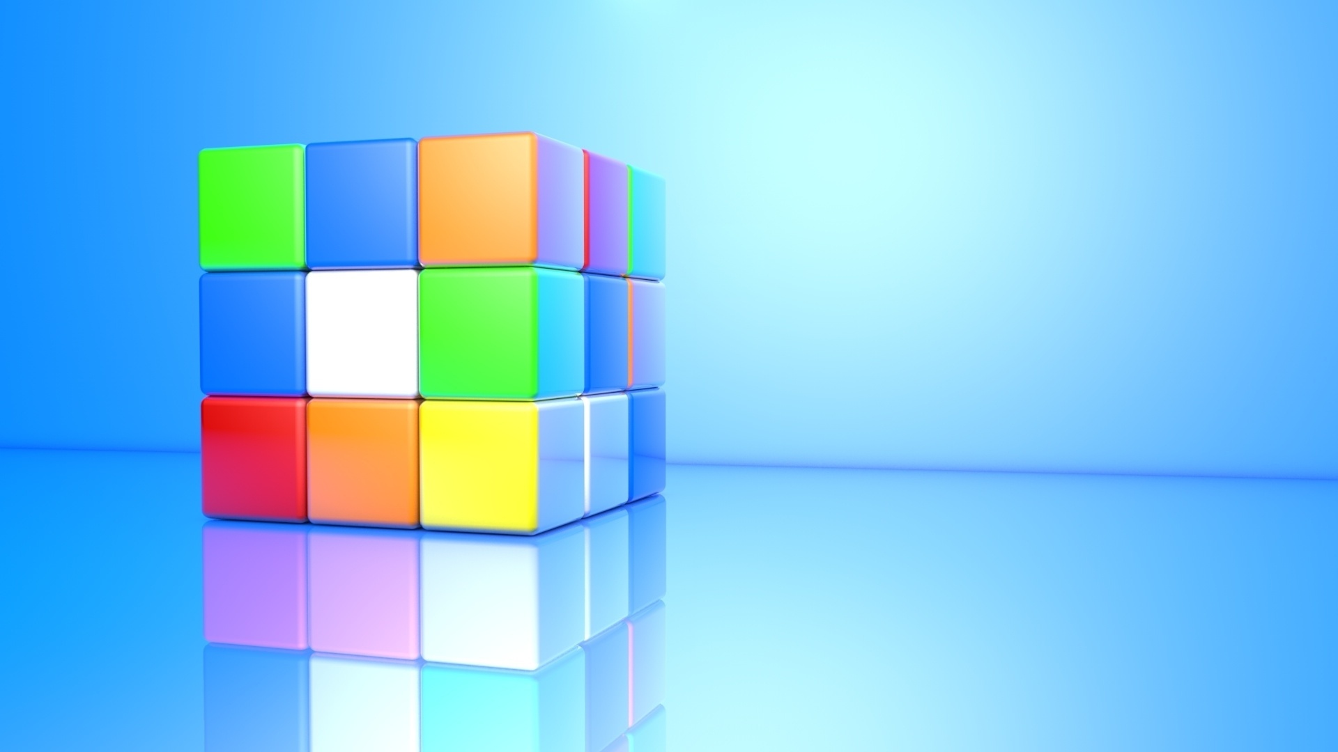 Обои кубик, 3д, кубик рубик, cube, 3d, rubik's cube разрешение 1920x1080 Загрузить